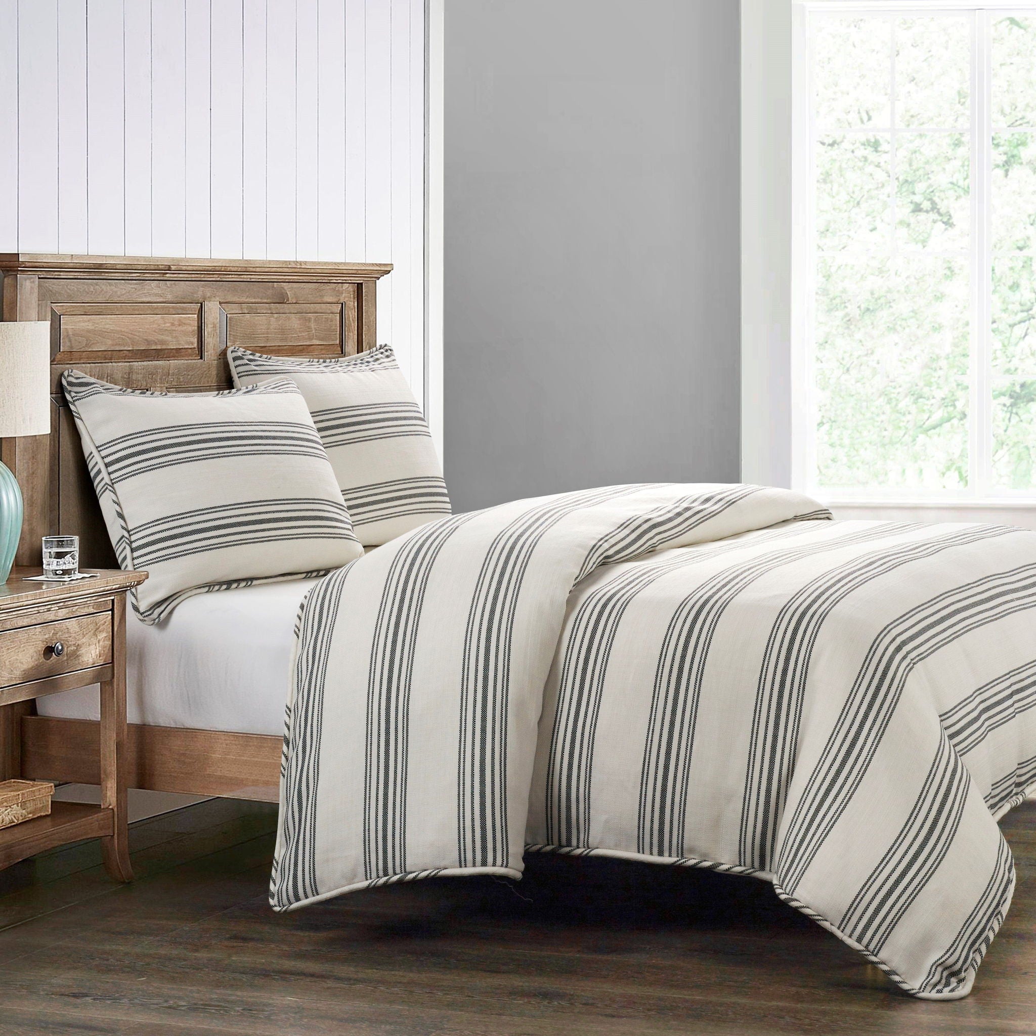 Prescott - King Duvet Cover Set (Set of 3) - Black