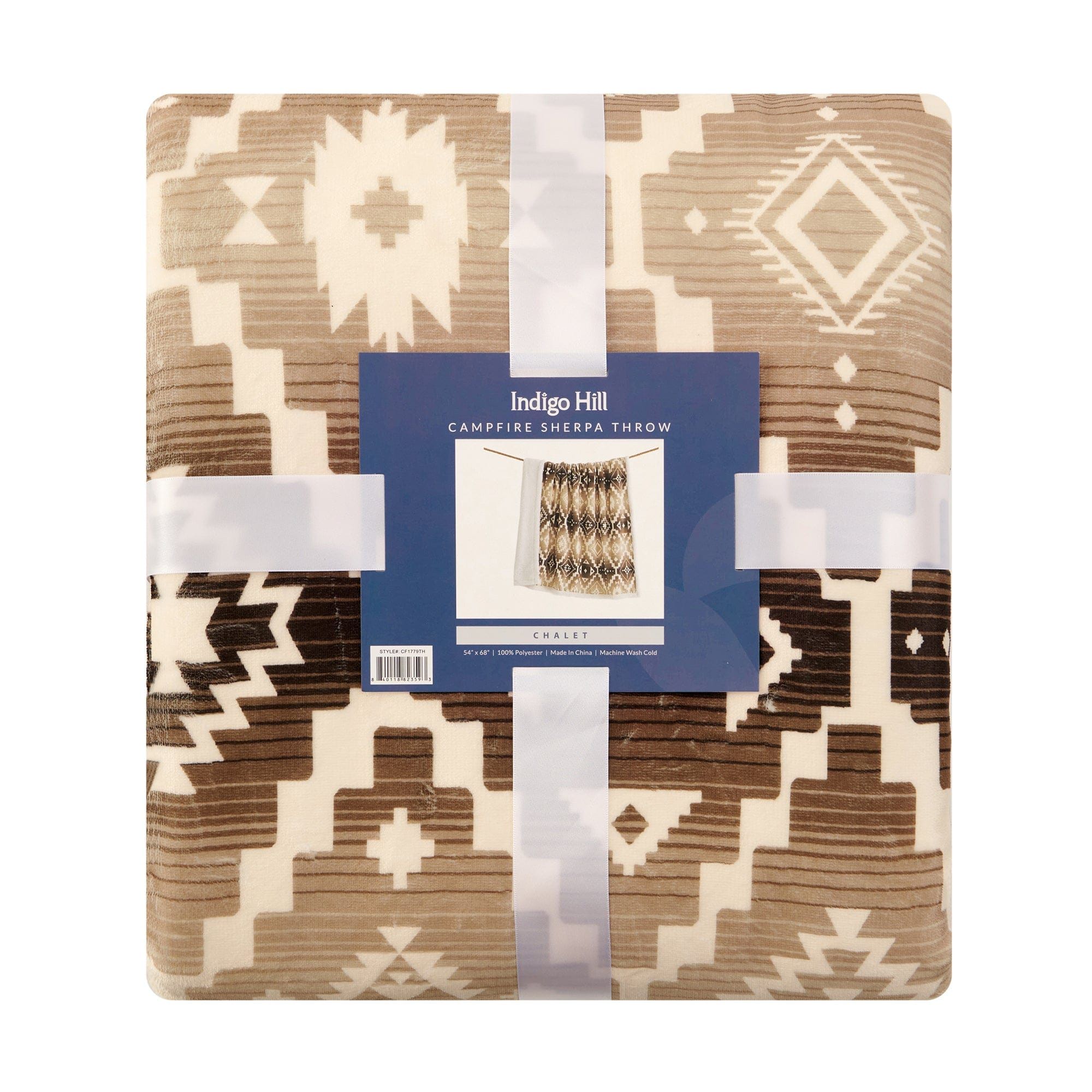 Campfire - Chalet Aztec Campfire Sherpa Throw 6 Per Carton - Multi Color