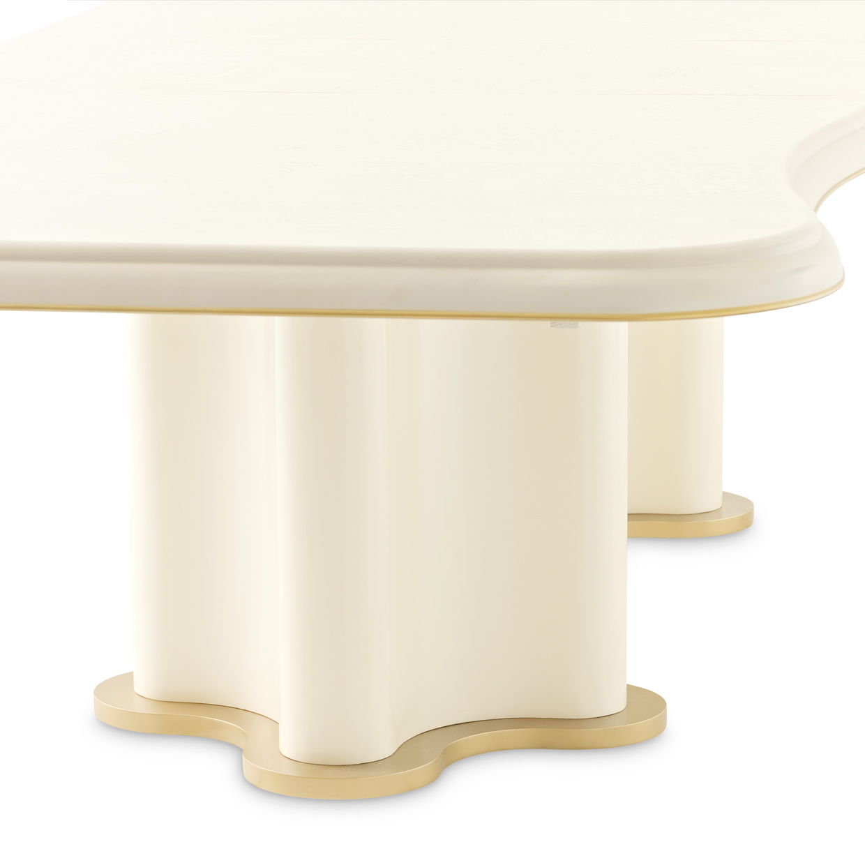 La Terrazza - Double Pedestal Dining Table - Creamy Pearl
