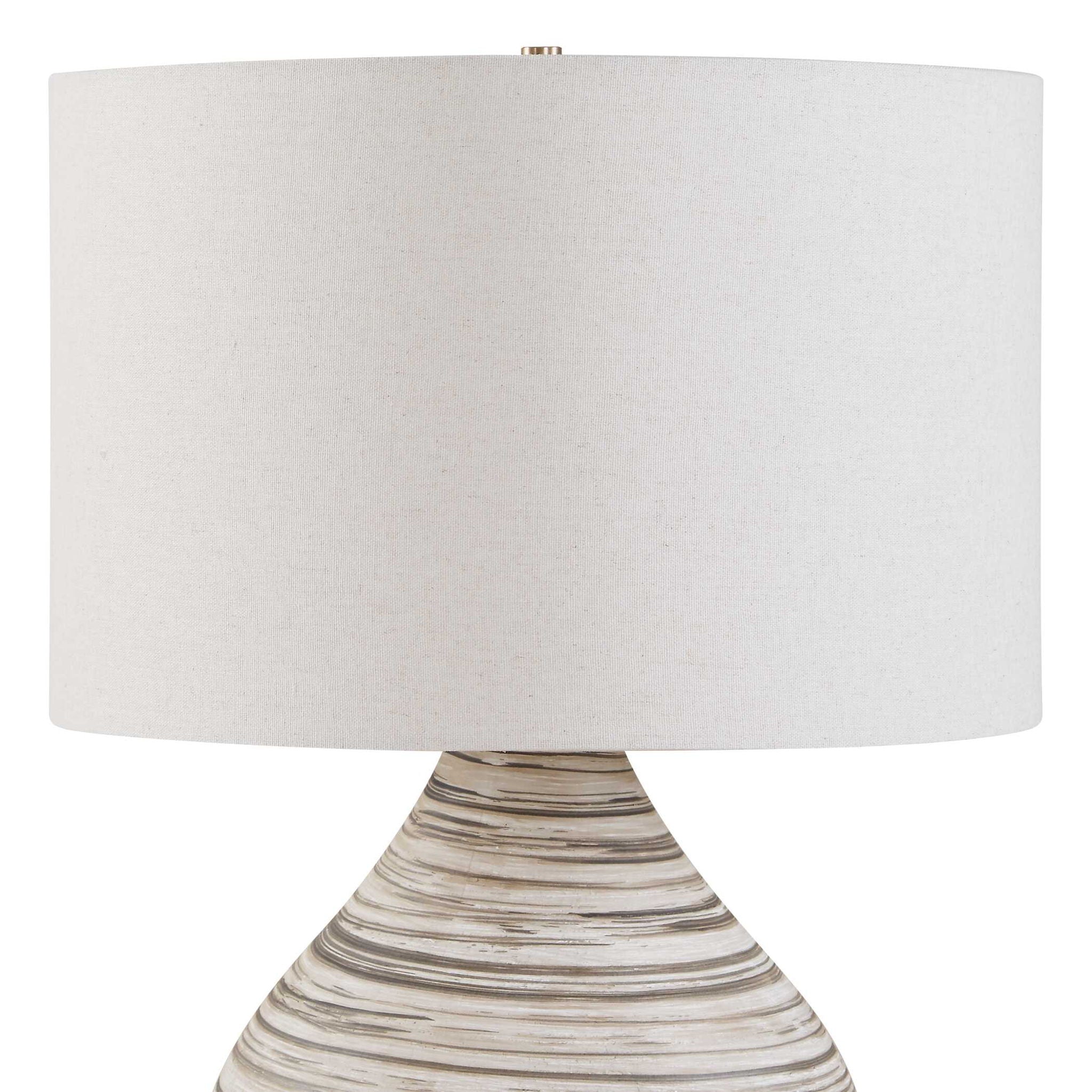 Azura - Horizontal Line Table Lamp - Brown / Gray / White