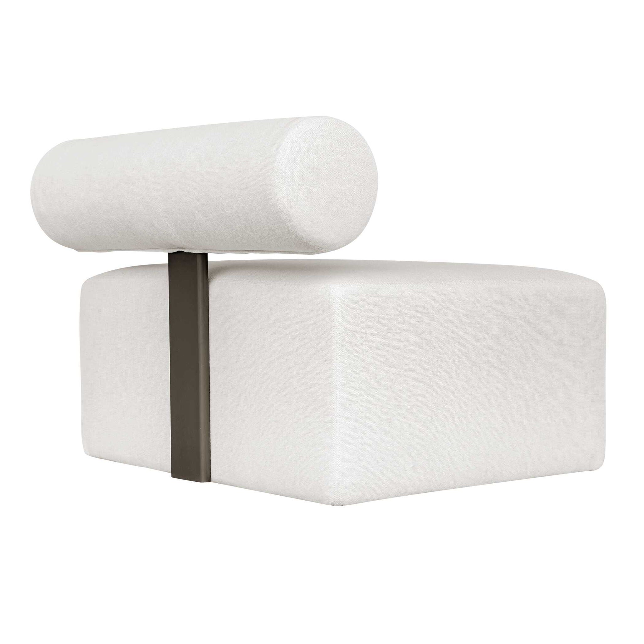 Bolster Back - Armless Outdoor Sofa - White