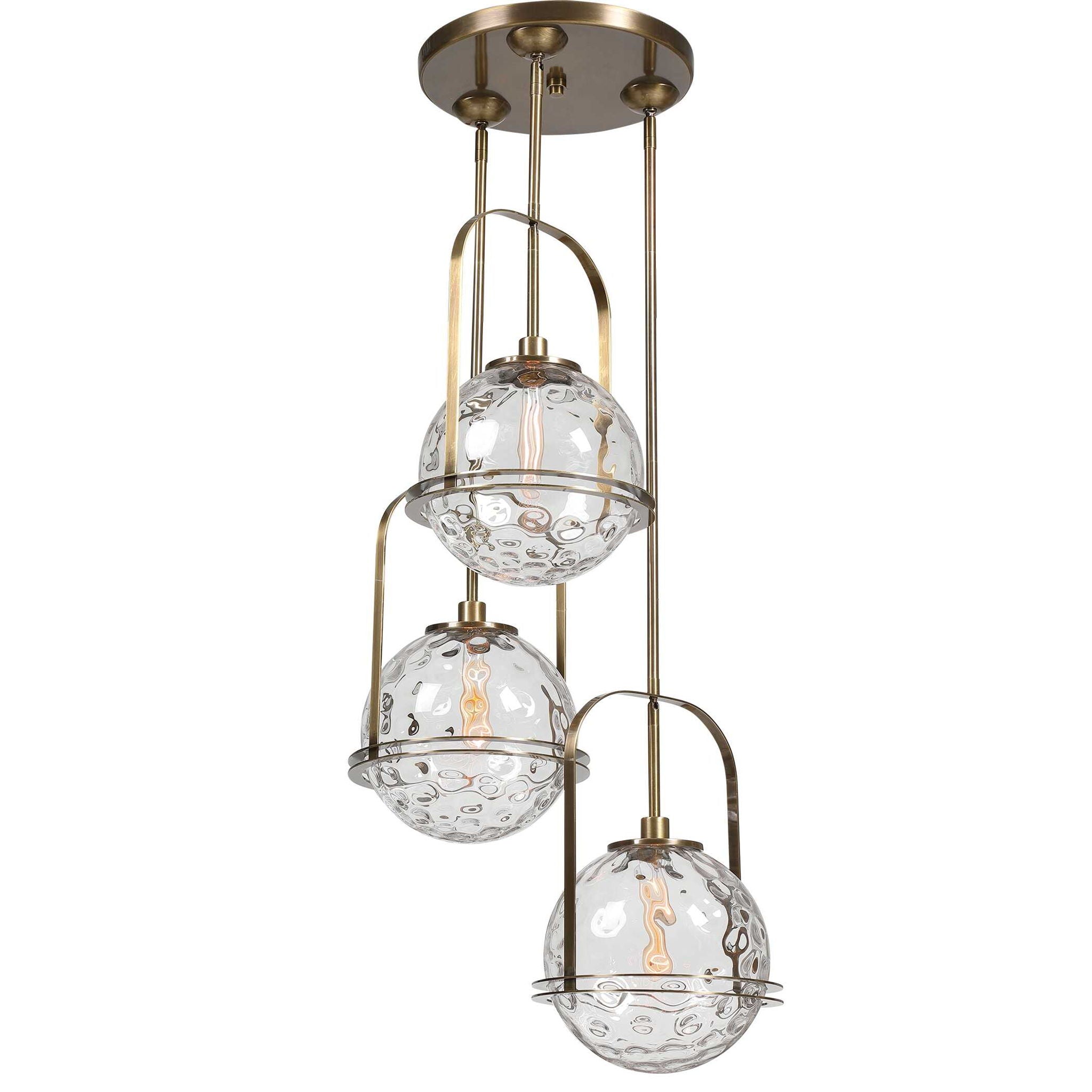 Mimas - 3 Light Cluster Pendant - Gold