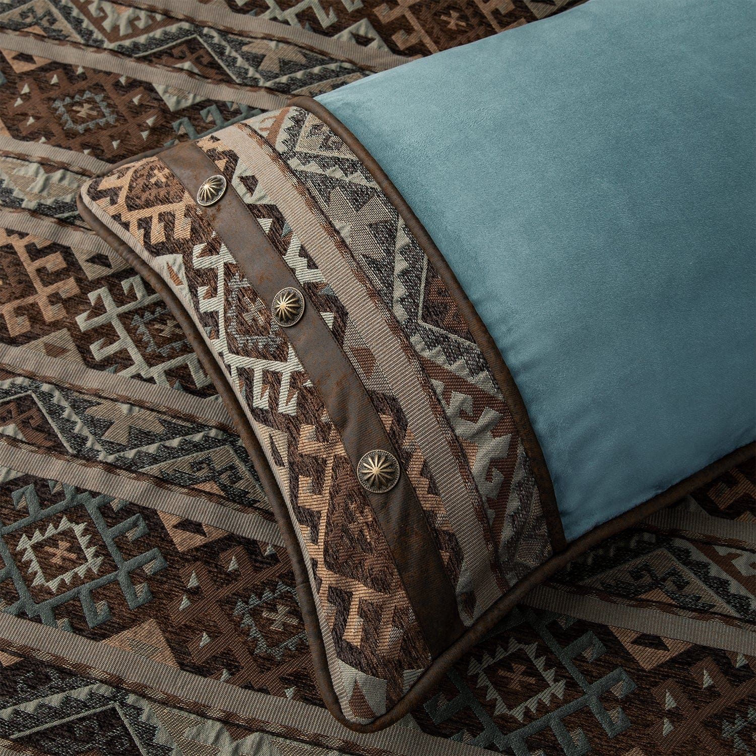 Rio Grande - Queen Duvet Cover Set (Set of 7) - Brown