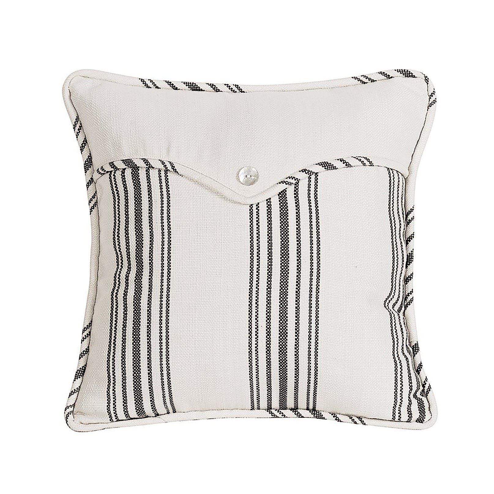 Prescott - Linen Weave Envelope Pillow - Black