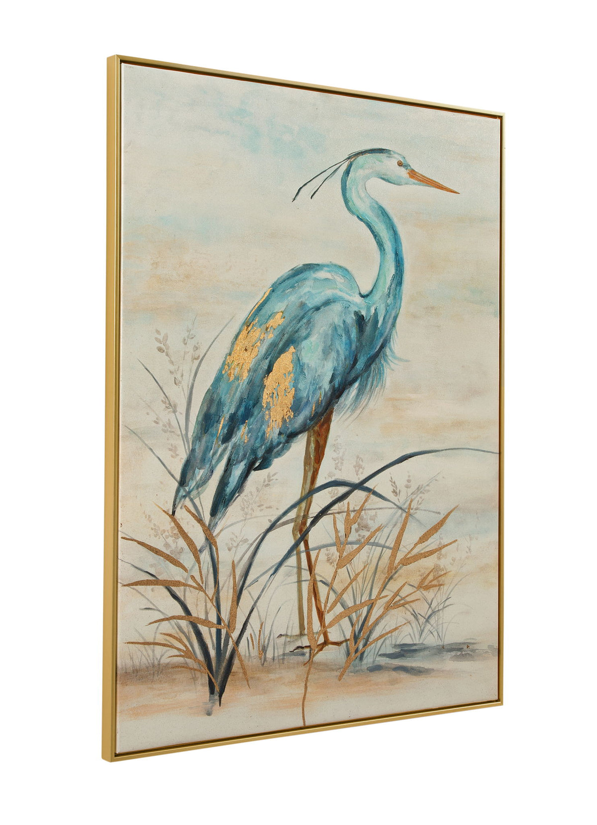 Marshlands Framed Canvas - Beige / Blue