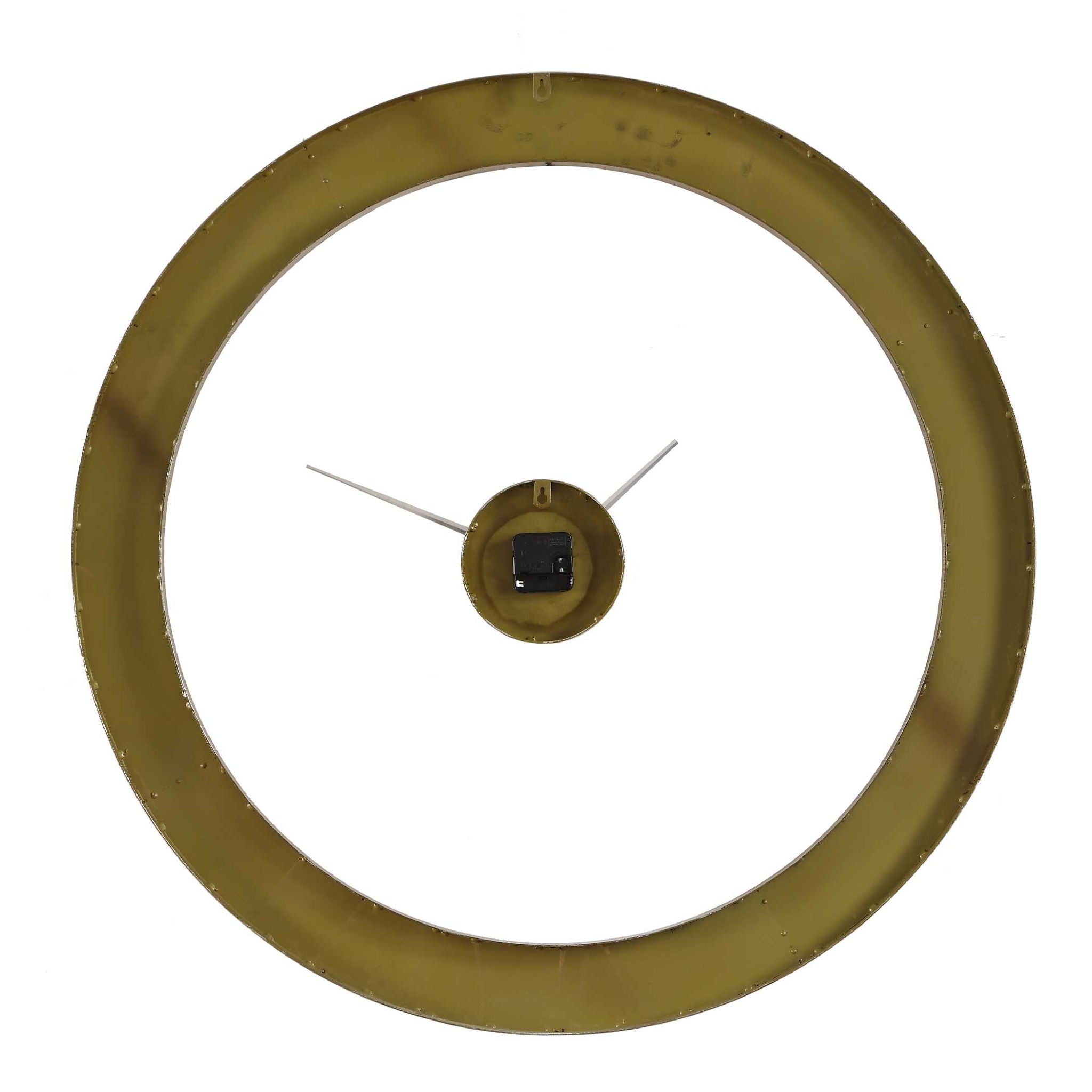 Ivory Halo - Minimalist Wall Clock - Gold / White