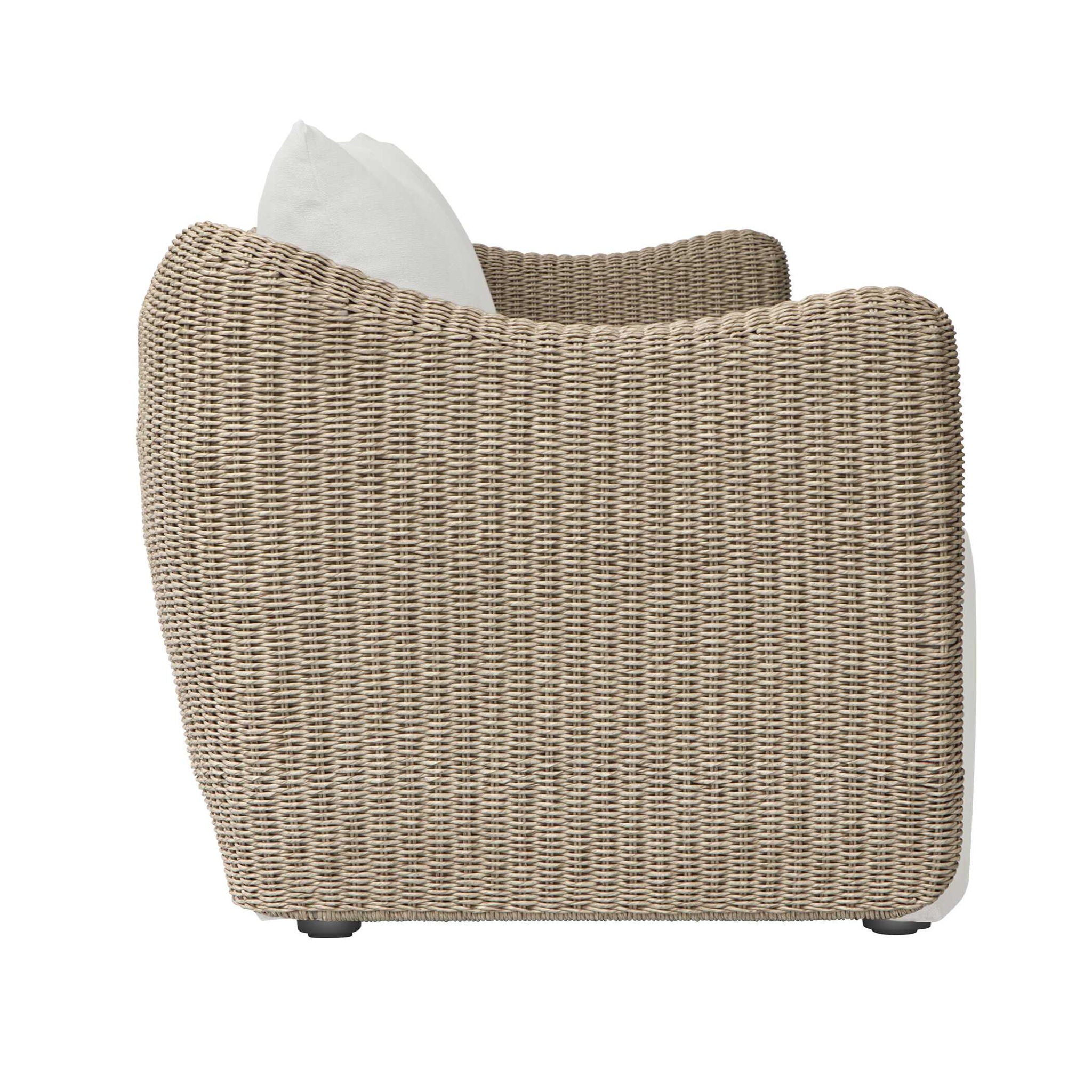 Sunset - Wicker Outdoor Sofa - Oatmeal / Oyster White