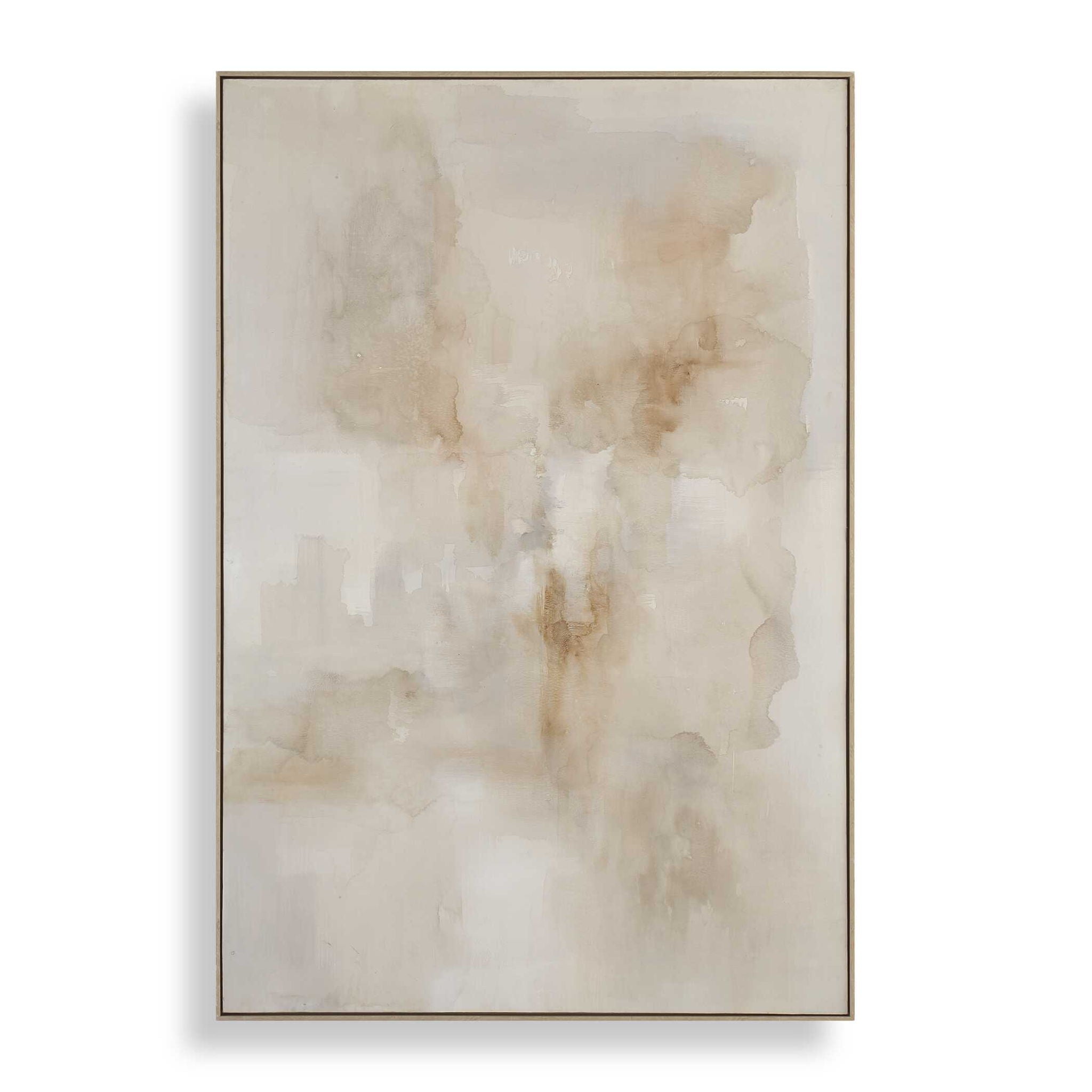 Remedy - Hand Painted Modern Canvas - Brown / Gray / White / Woodtone