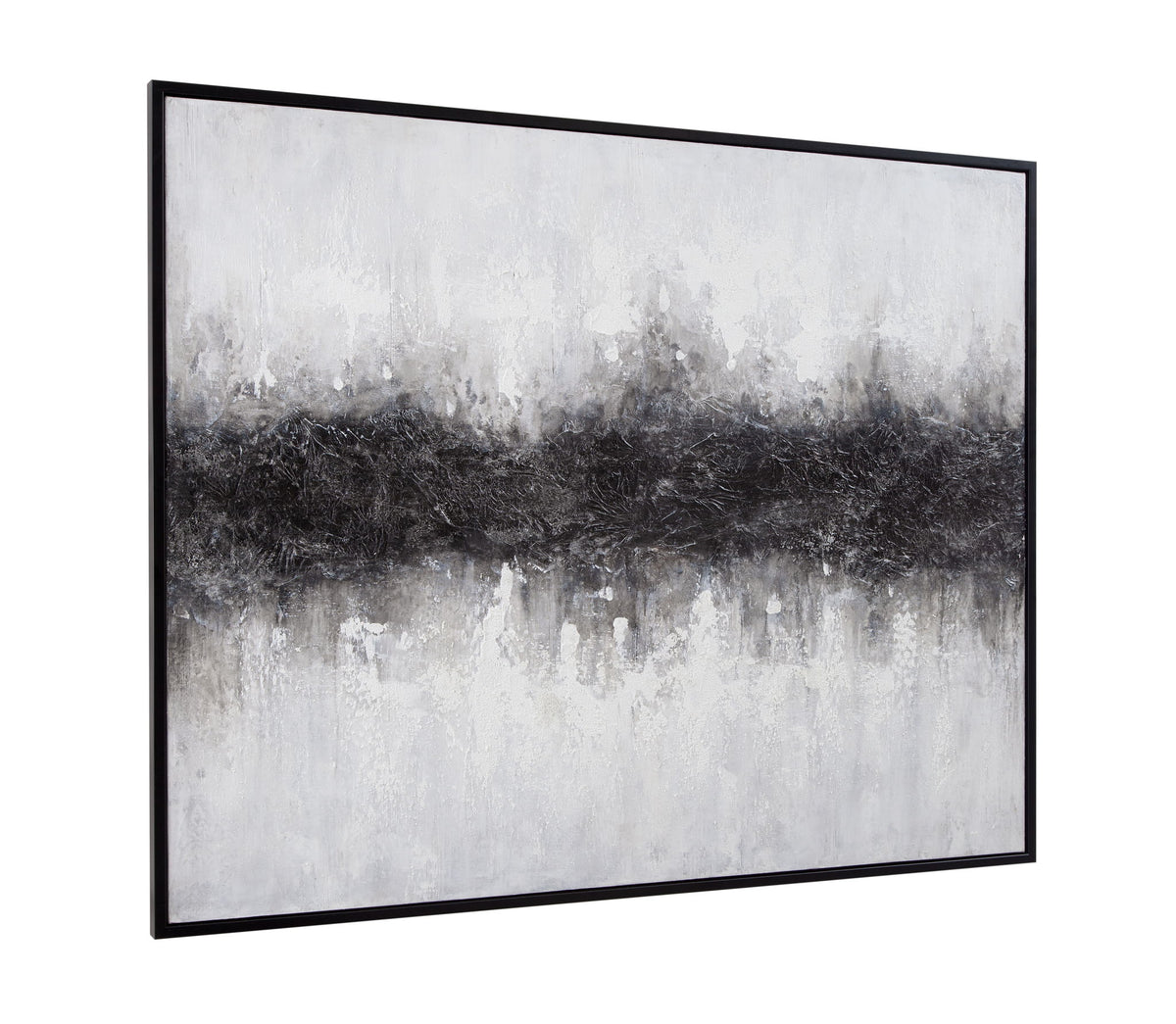 Divided Framed Canvas - Gray / Black