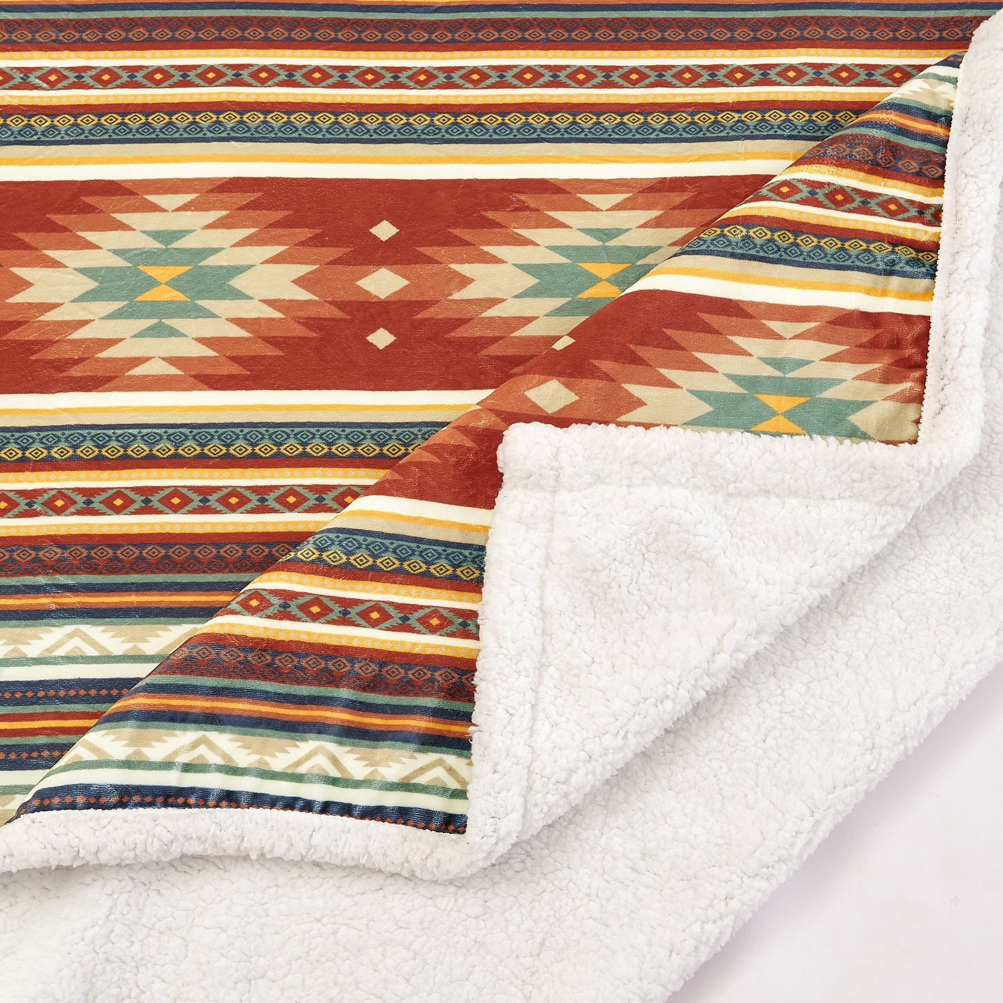 Campfire - Del Sol Campfire Sherpa Throw 6 Per Carton - Multi Color