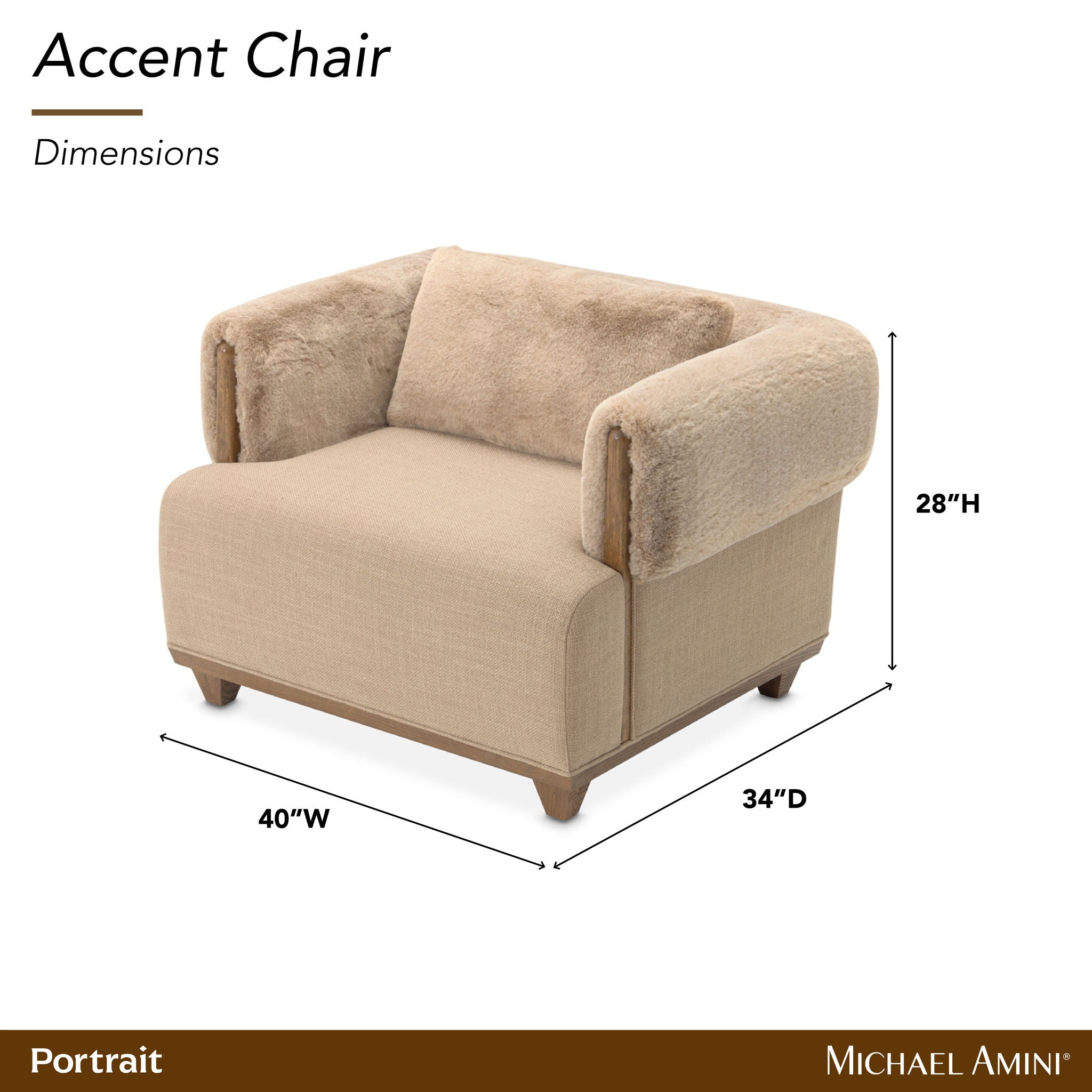 Portrait - Accent Chair - Toffee / Sienna Brown