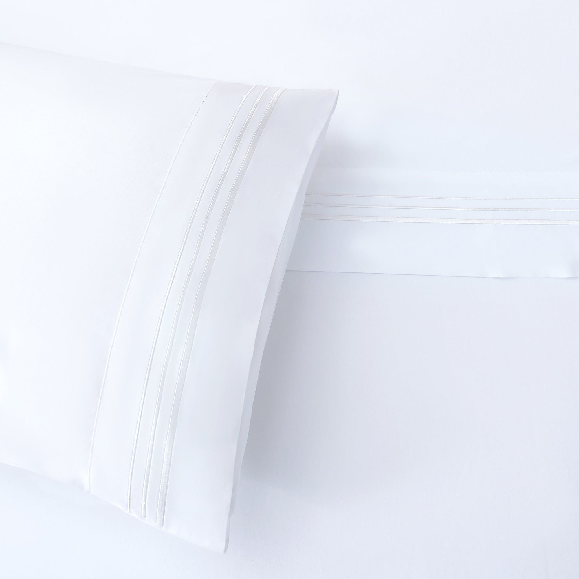 Border Embroidery - Twin Xl Sheet Set (Set of 3) - White