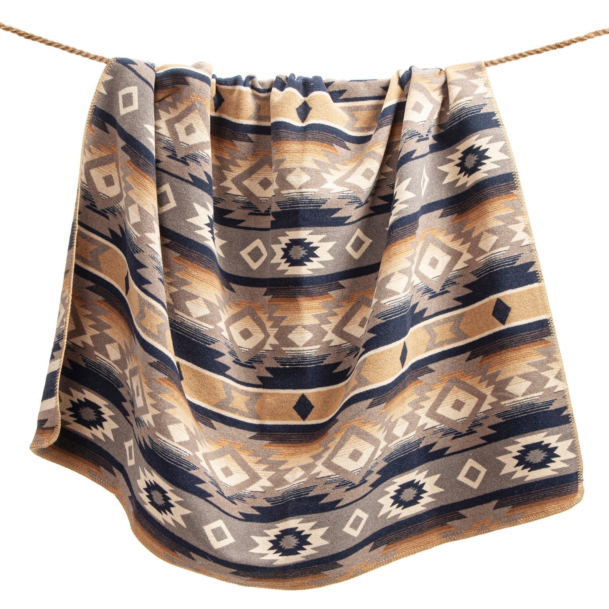 Taos - Twin Wool Blend Blanket - Multi Color