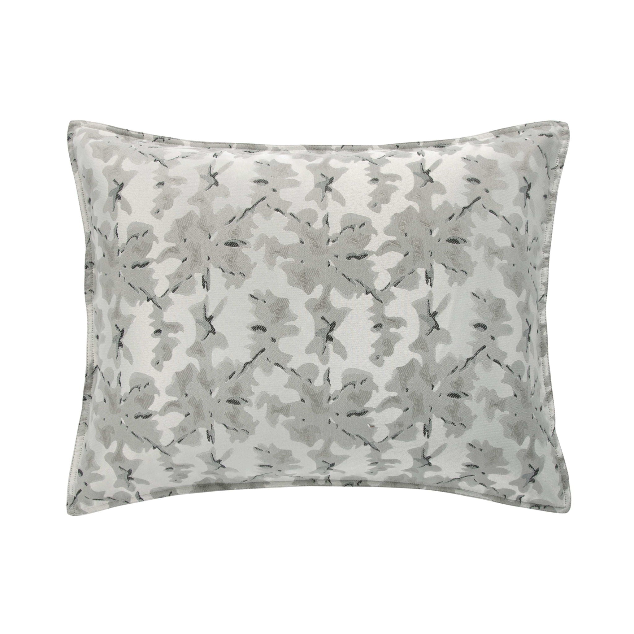 Warshack Inkblot - 21" x 27" Pillow Sham Set (Set of 2) - Silver & Gray