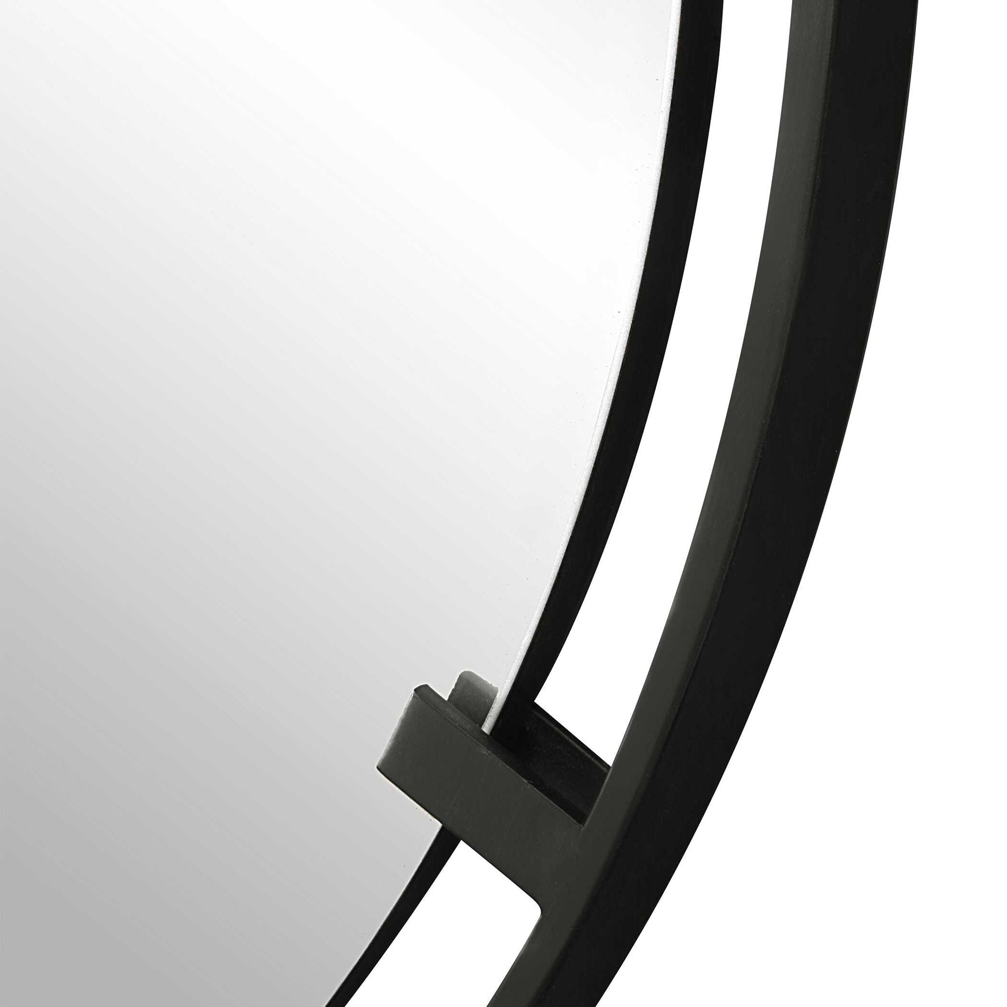 Cashel - Round Iron Mirror - Black