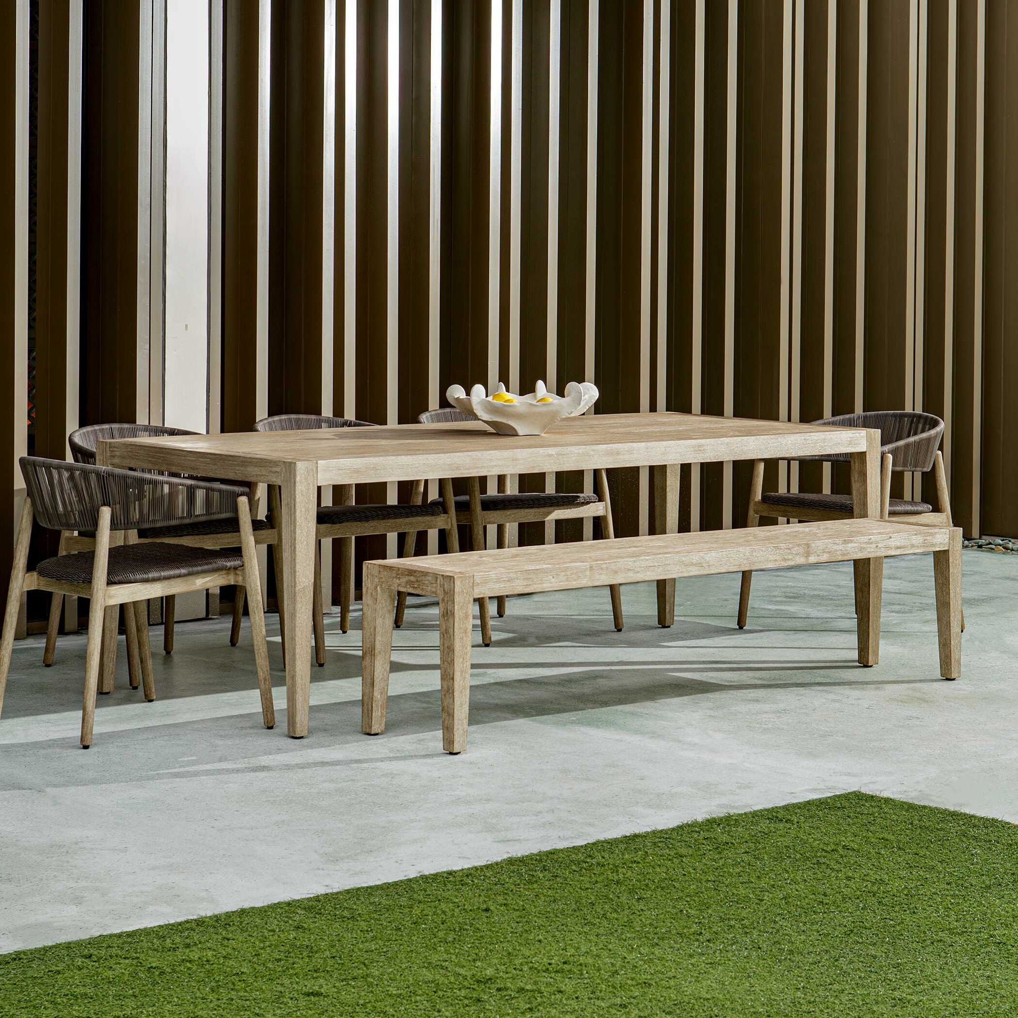 Kirkham - Wooden Outdoor Bench - Gray