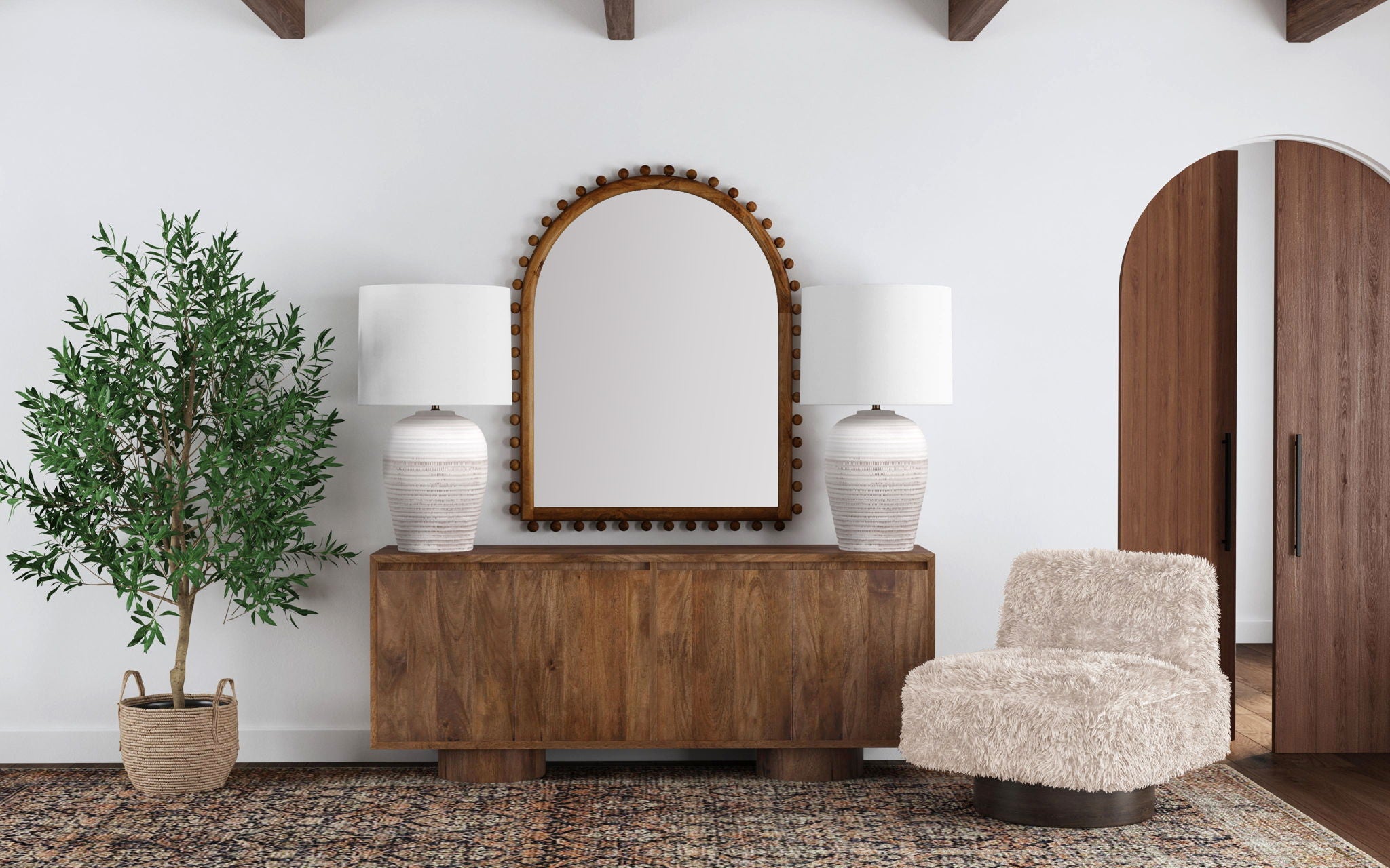 Goshen - Table Lamp - Distressed White