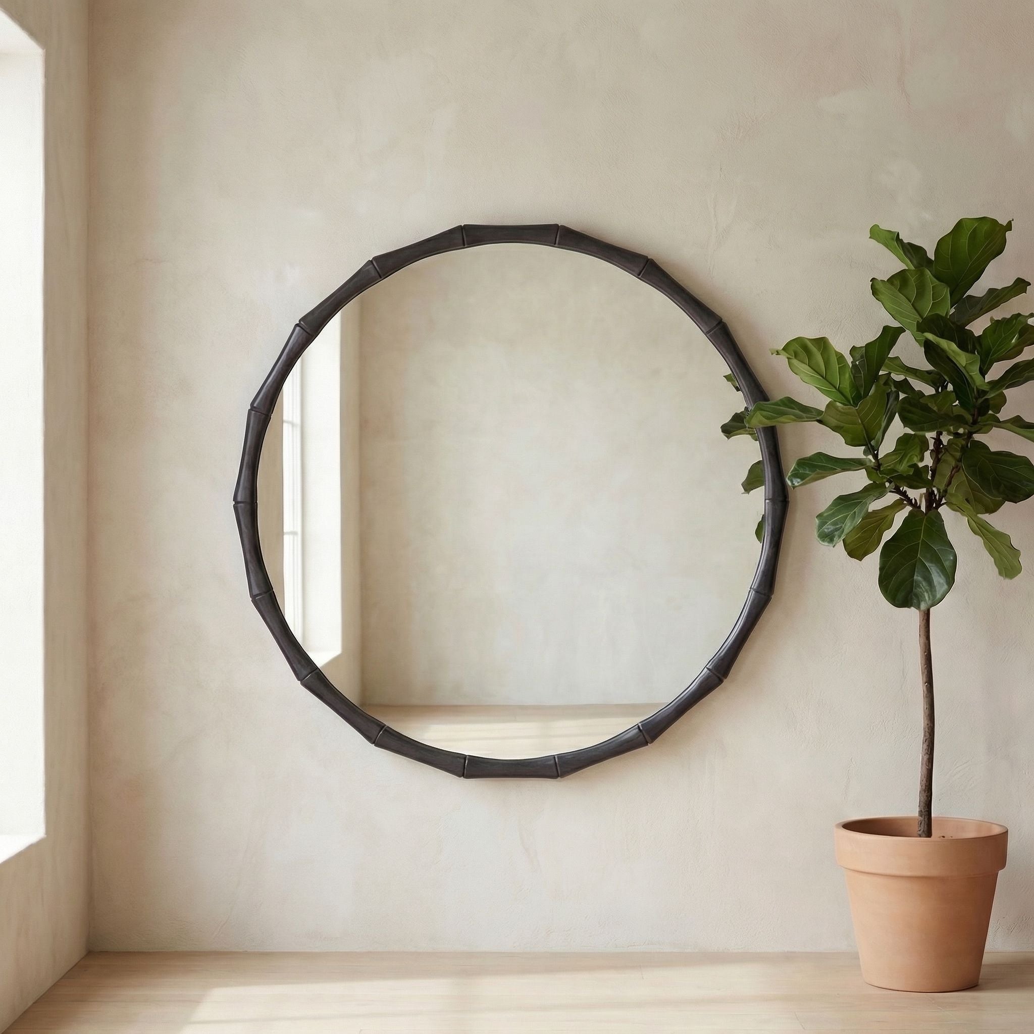 Evageline - Wall Mirror - Charcoal