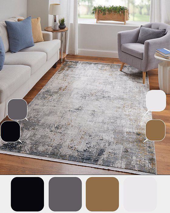 CADIZ Collection - 3892F Light Gray/Ivory