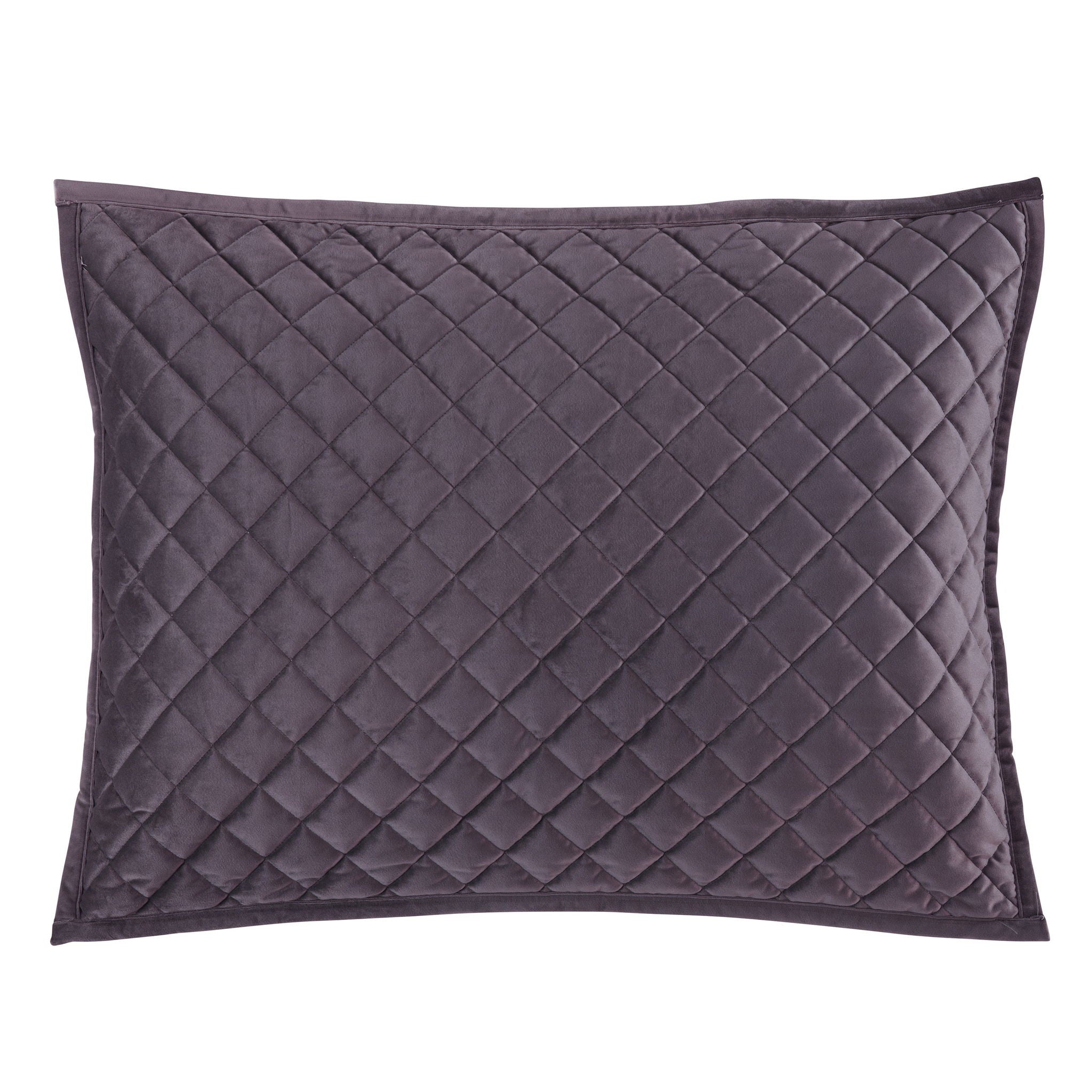 Velvet Diamond - Quilted Pillow Sham Set (Set of 2) - Amethyst