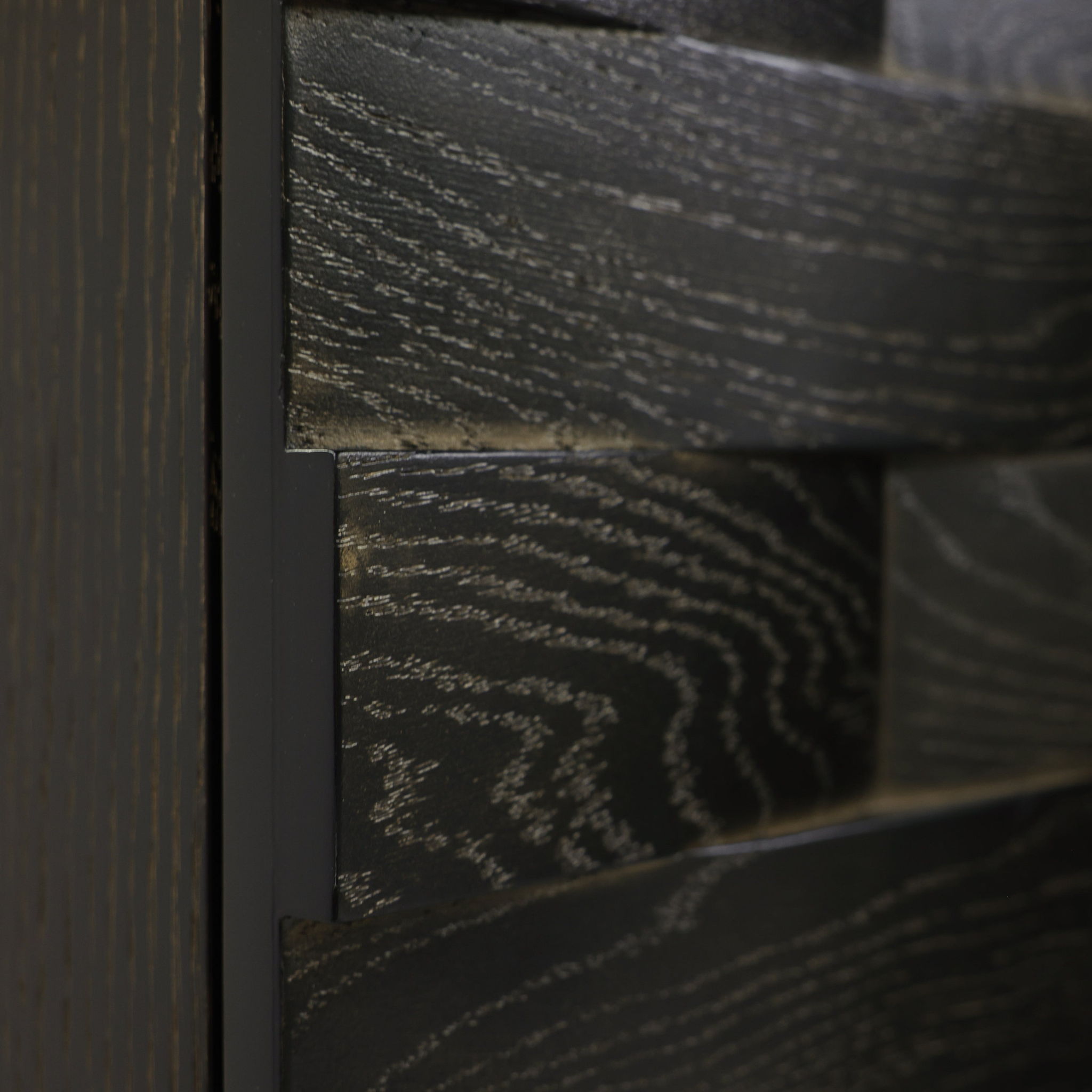 Tessere Four-Door Credenza, Black