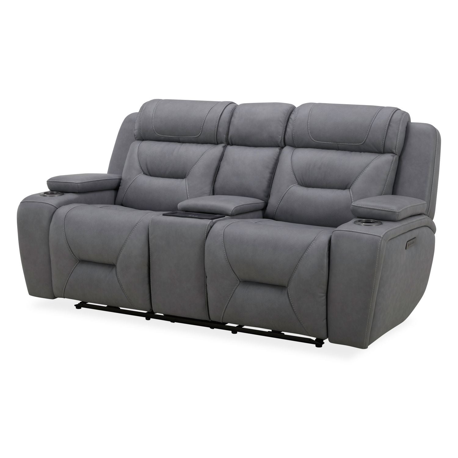 Chapman - Loveseat With Console P2 & ZG - Aline Blue Gray