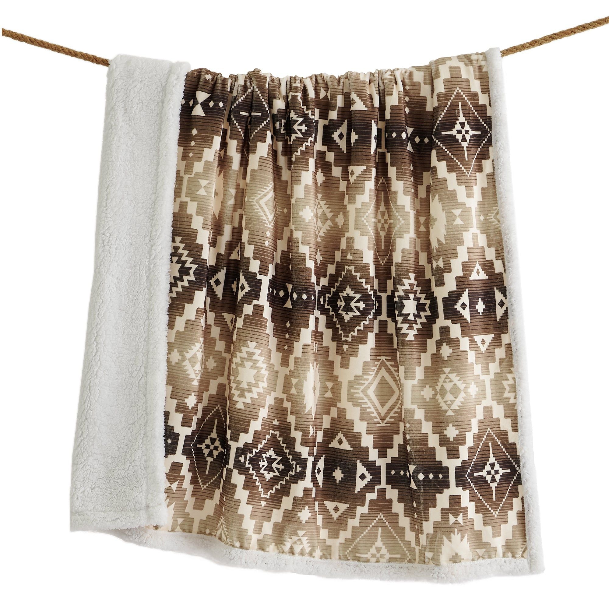 Campfire - Chalet Aztec Campfire Sherpa Throw 6 Per Carton - Multi Color