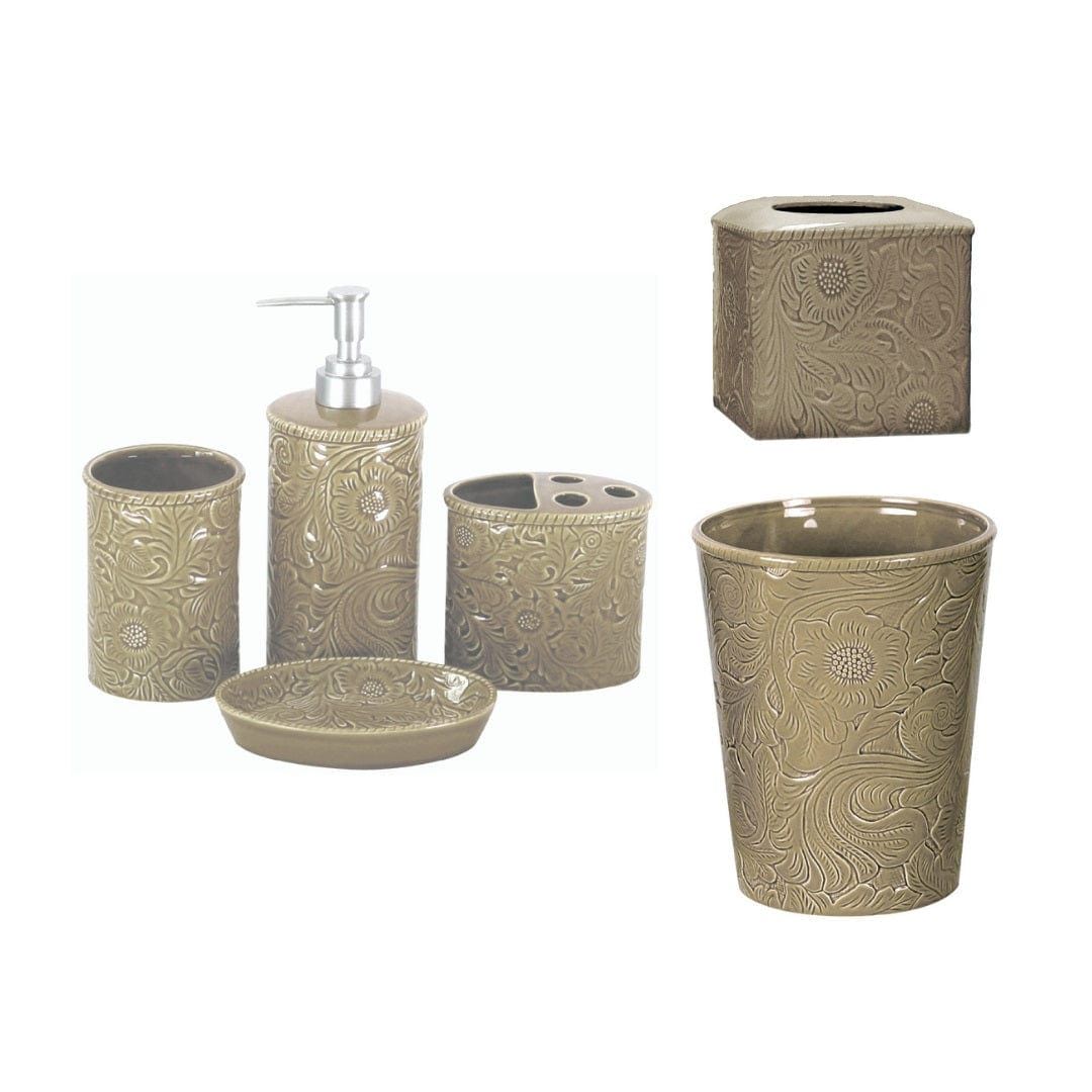 Savannah - Bathroom Sets (Set of 6), 2 Per Carton - Taupe