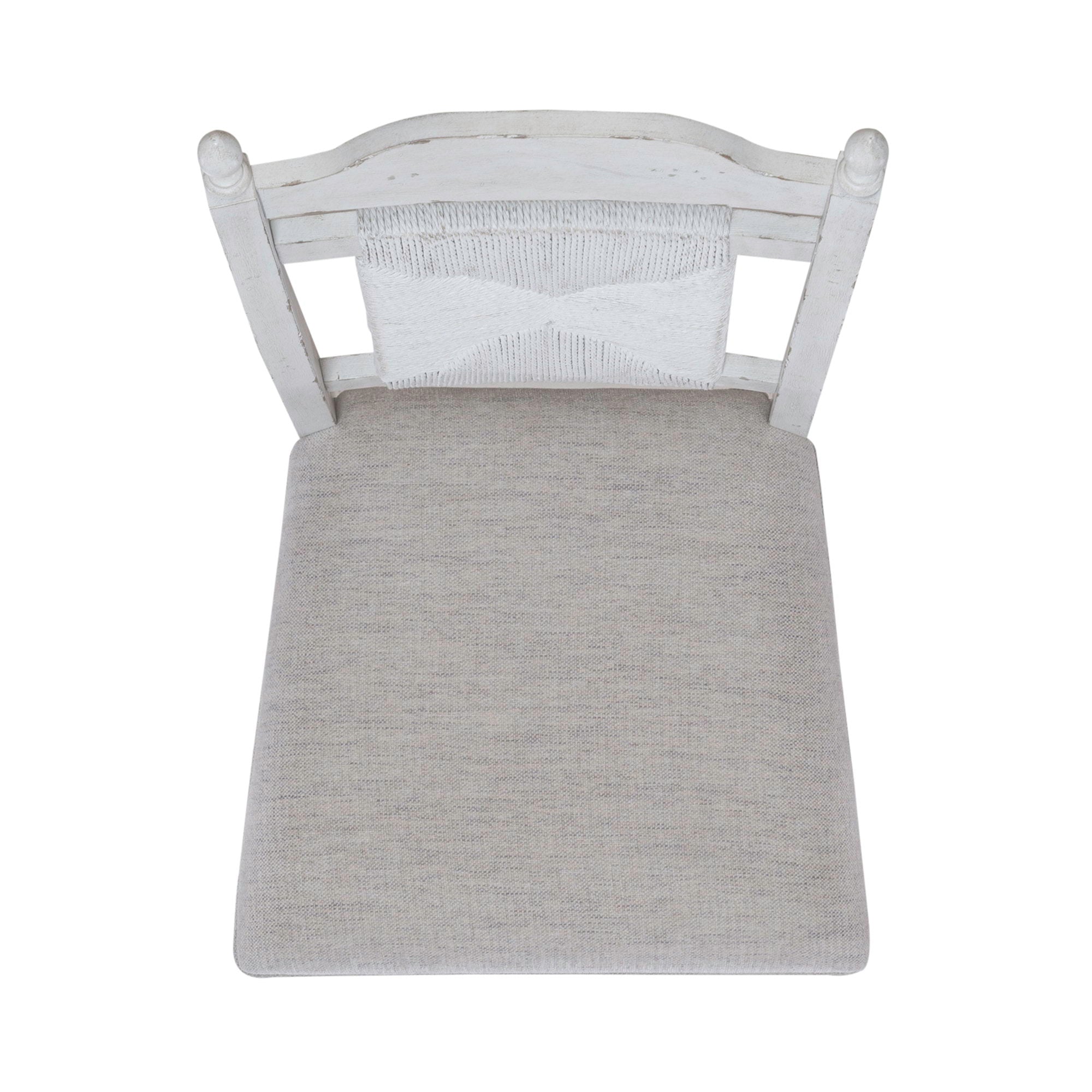 River Place - Panel Back Side Chair - Riverstone White & Tobacco