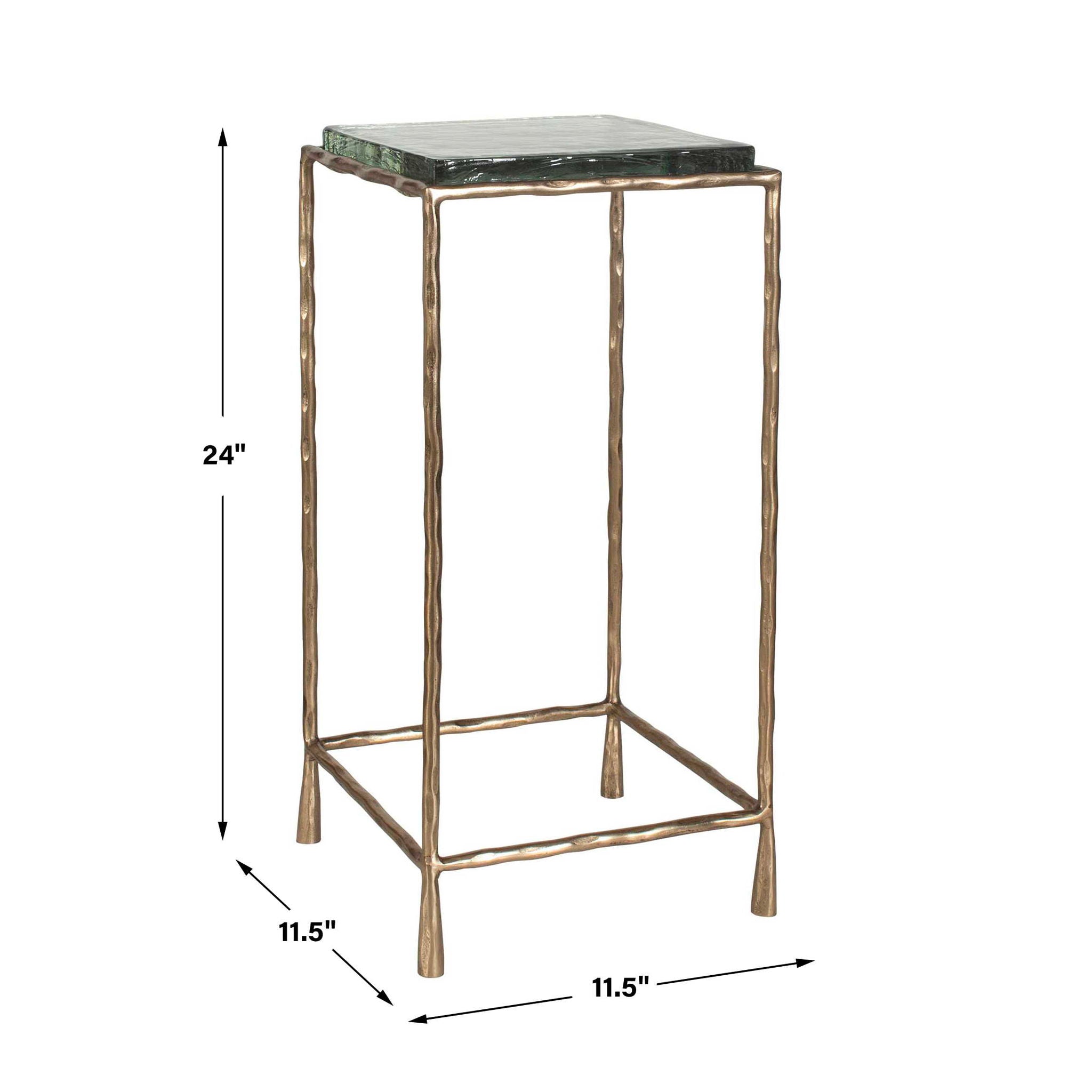 Ovard - Antiqued Accent Table - Bronze
