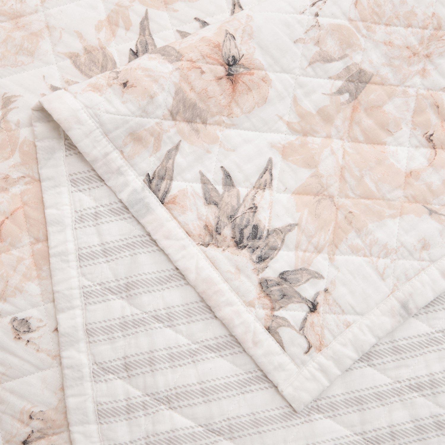 Colette - King Reversible Quilt Set (Set of 3) - Blush