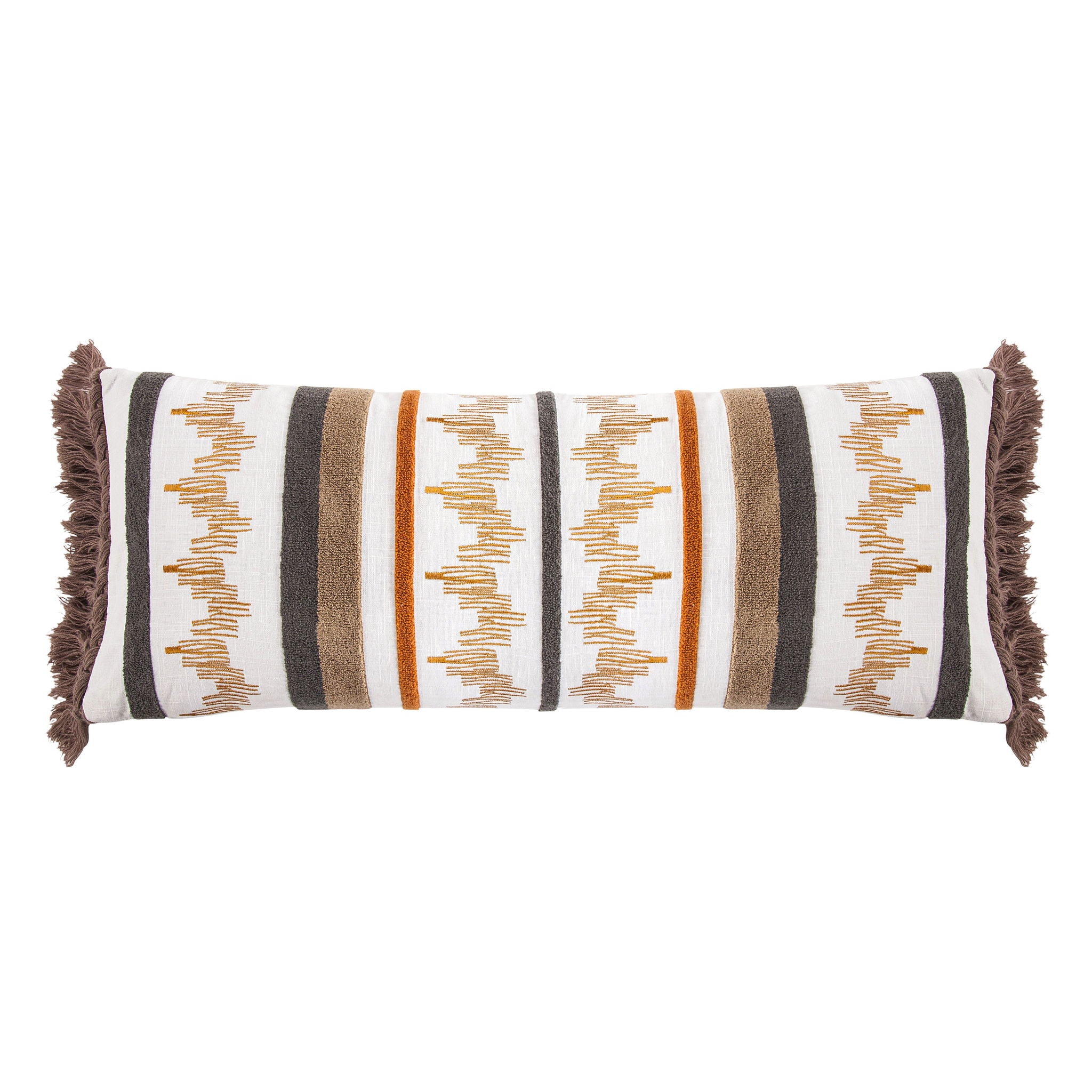Aria - Embroidery Lumbar Pillow - Multi Color
