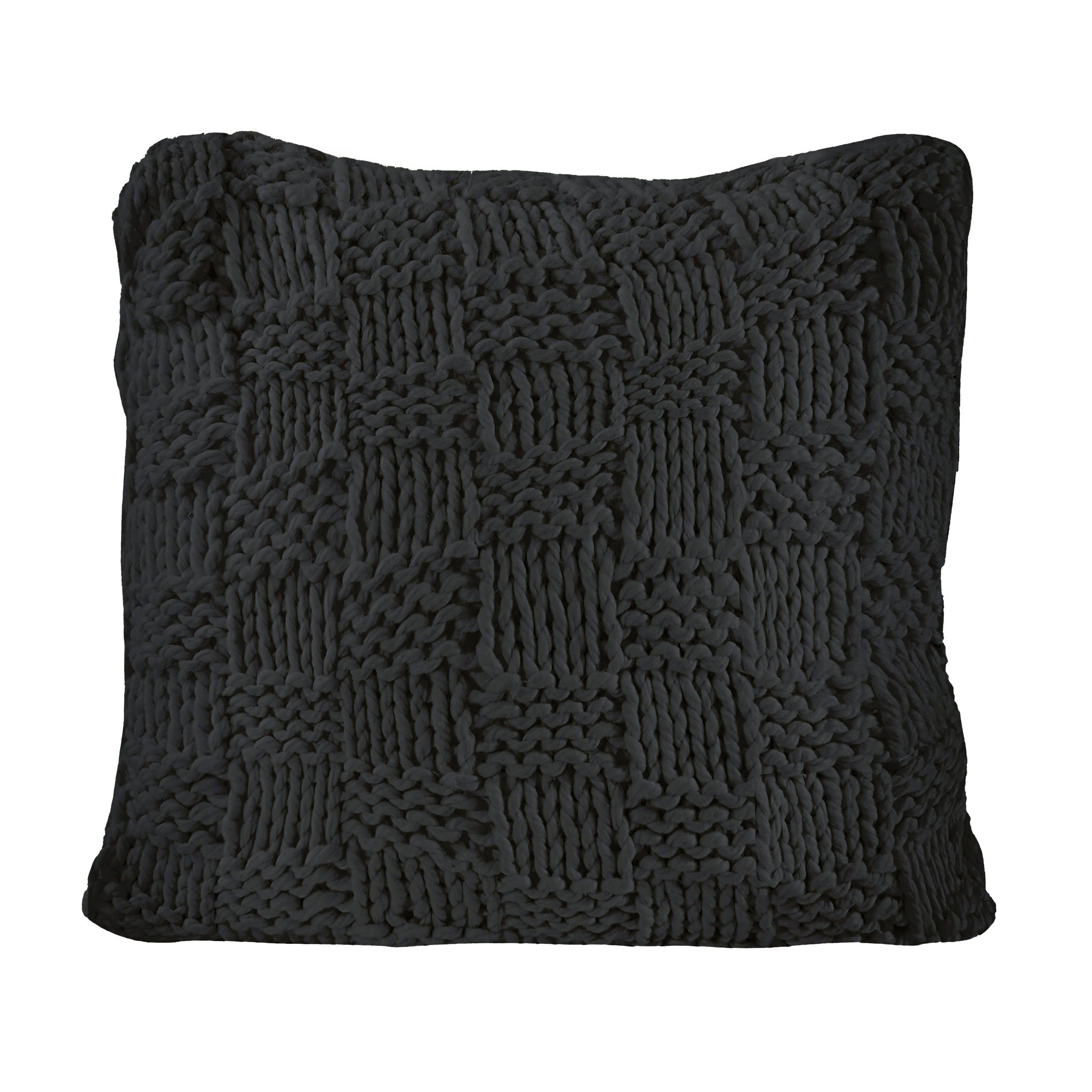 Chess Knit - Euro Pillow - Black