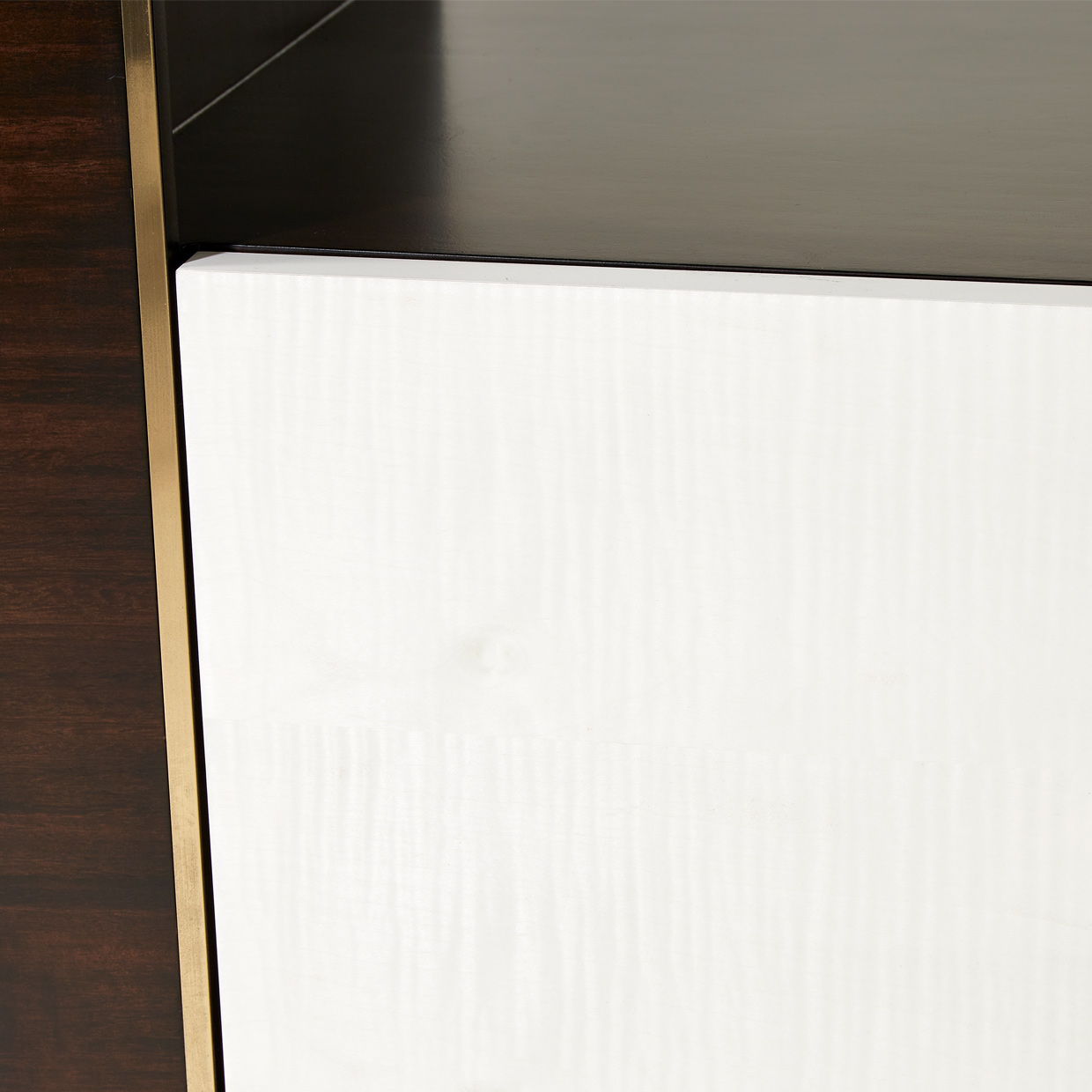 Belmont Place - Media Cabinet - White / Dark Brown