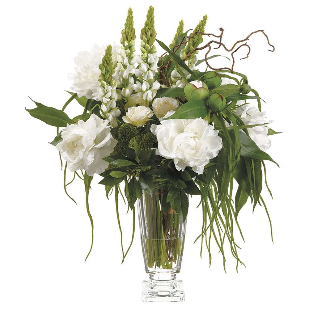 Peony in Vase Cream
