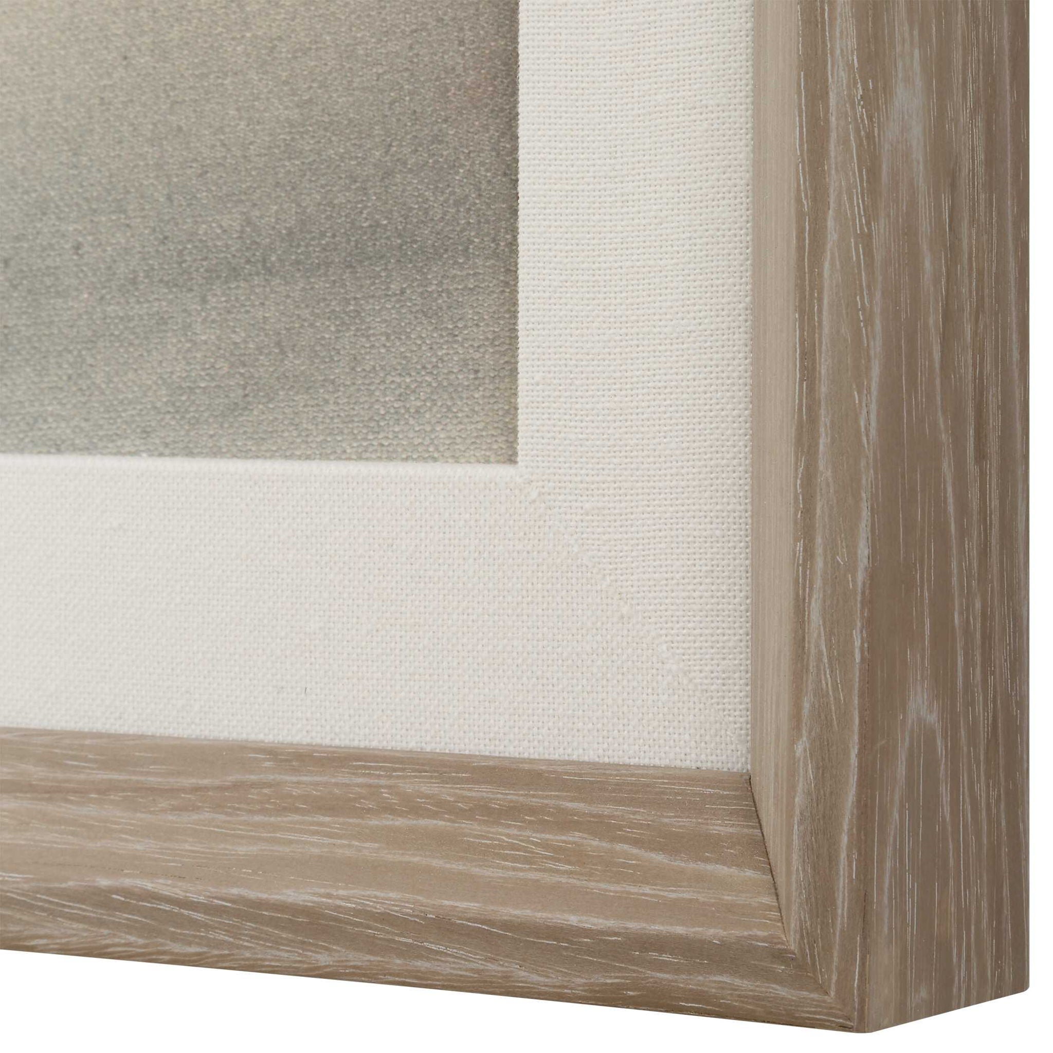 Deep Rains - Framed Abstract Print - Light Gray