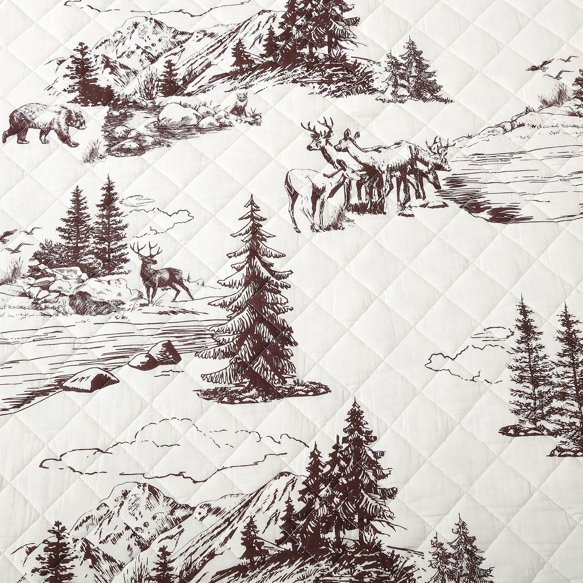 White Pine - Twin Reversible Quilt Set (Set of 2) - White