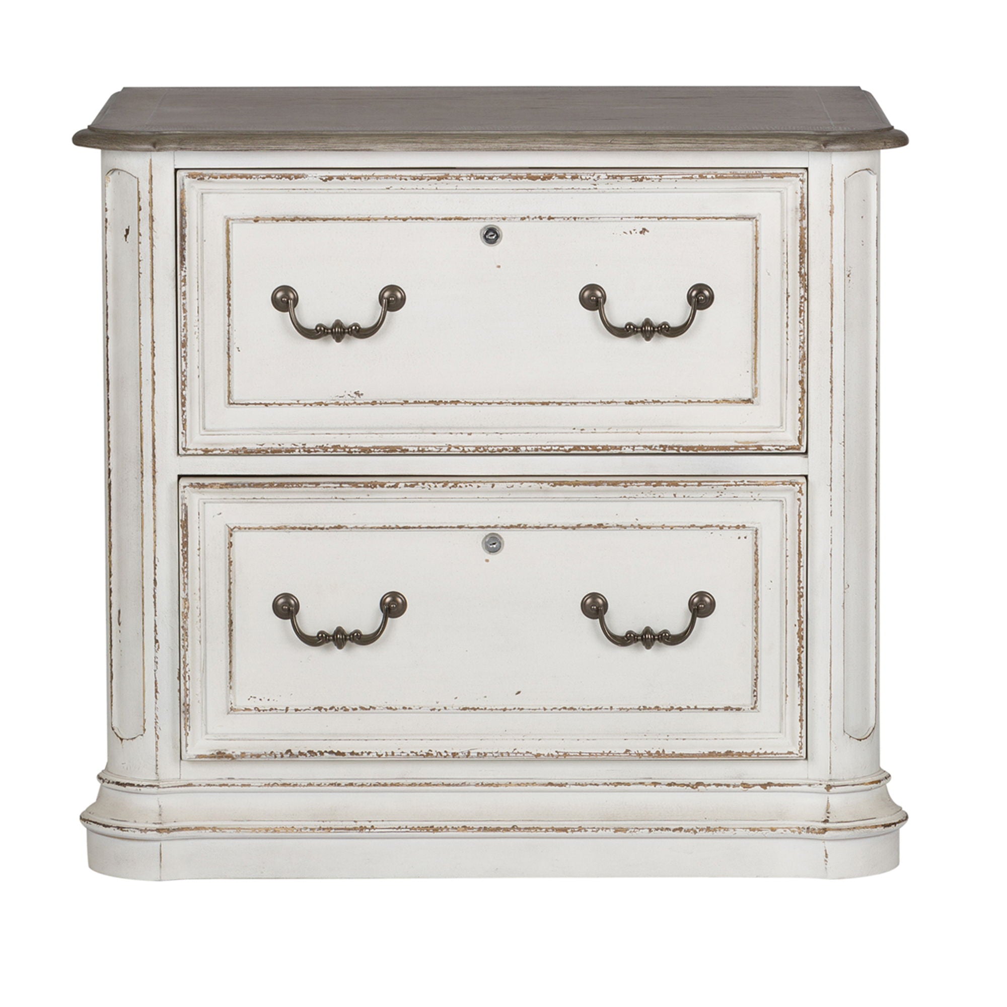 Magnolia Manor - Jr Executive Media Lateral File - Antique White