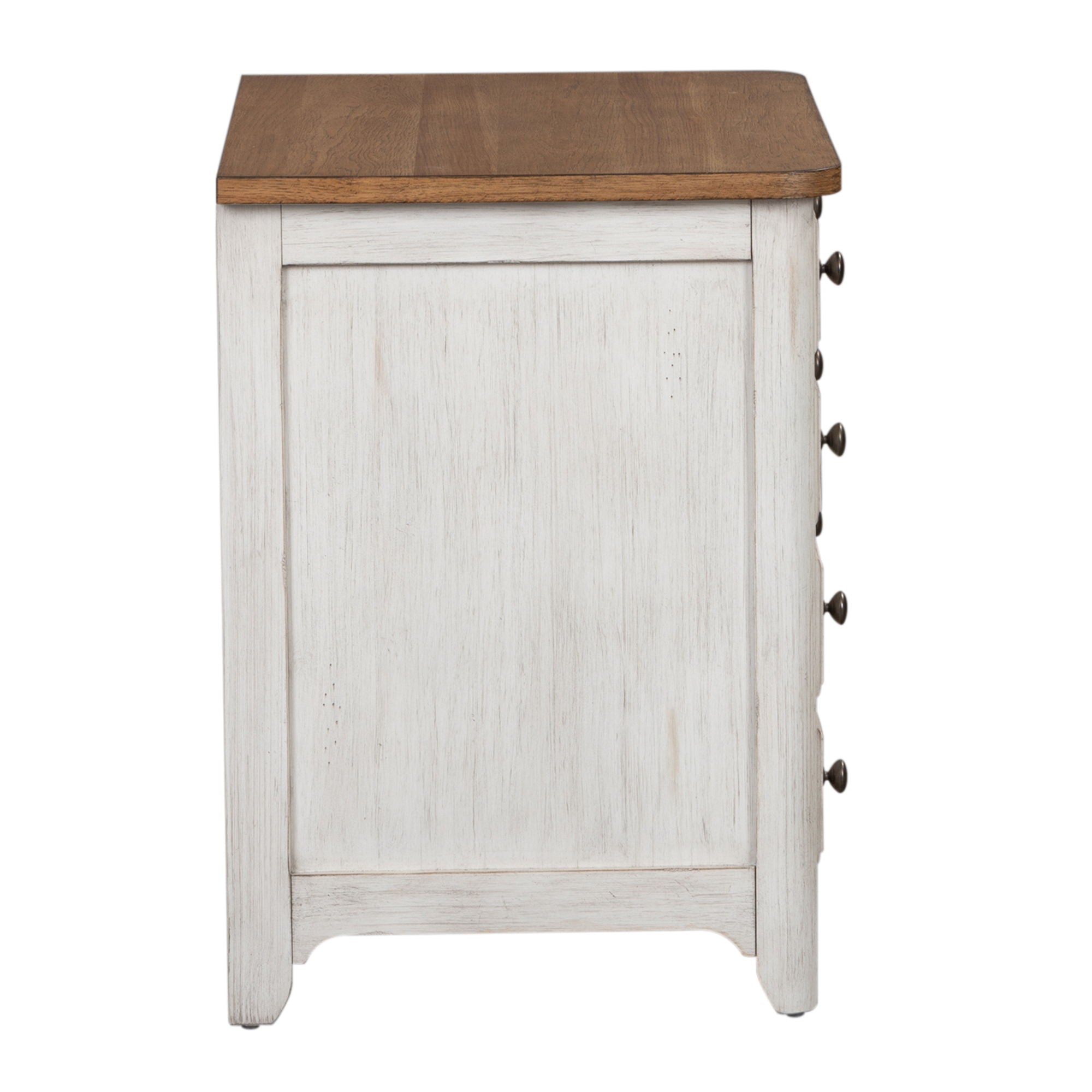 Farmhouse Reimagined - Lateral File - Antique White / Chestnut Tops