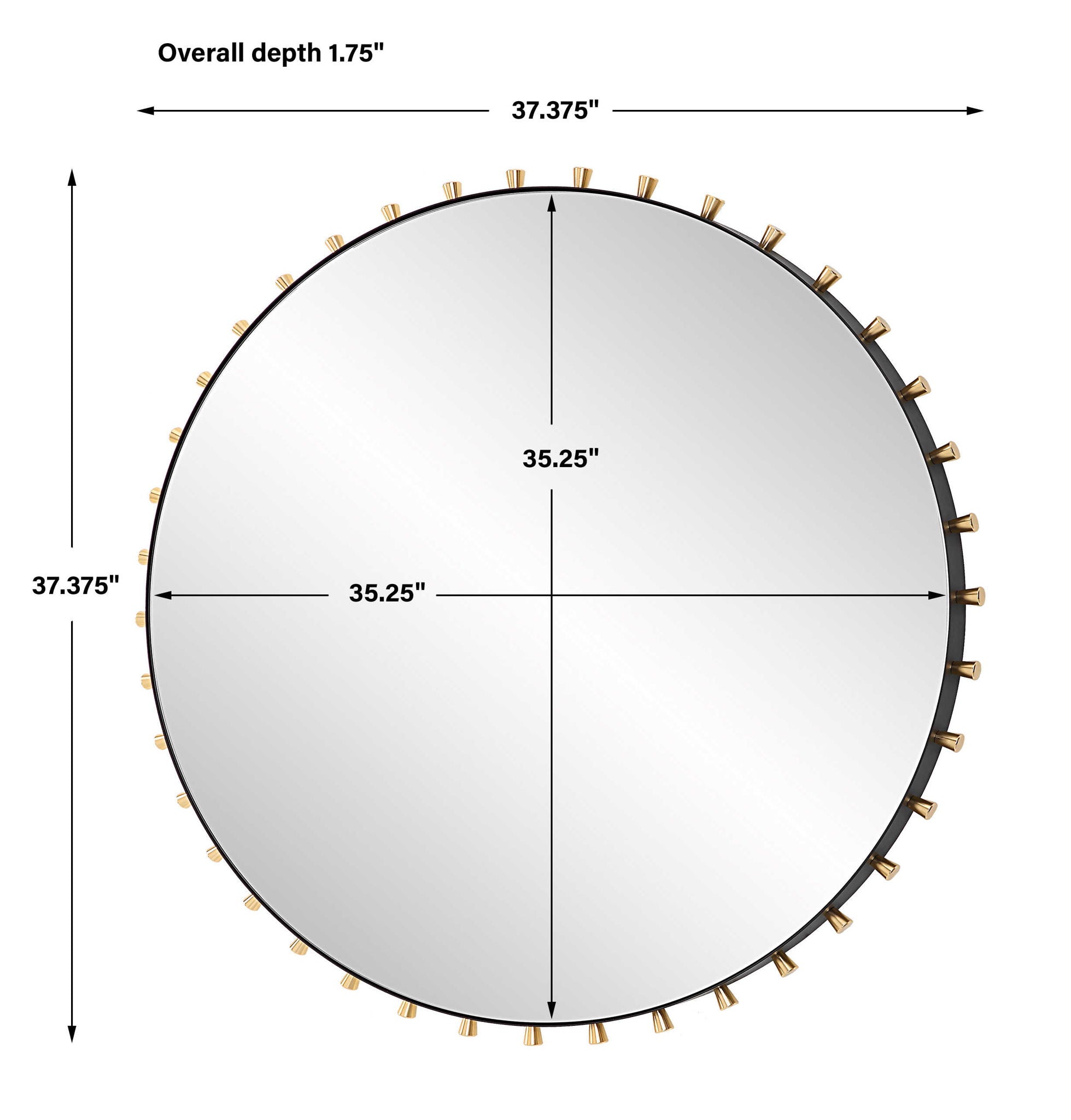 Cosmopolitan - Round Mirror - Black