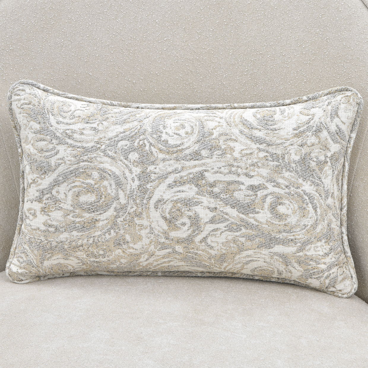 La Marisia - Chenille Accent Chair - Tranquil / Light Champagne