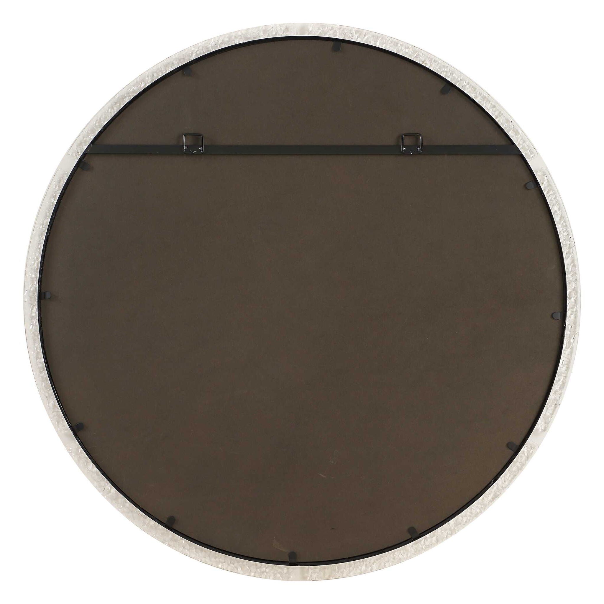 Crystalline - Round Mirror - White