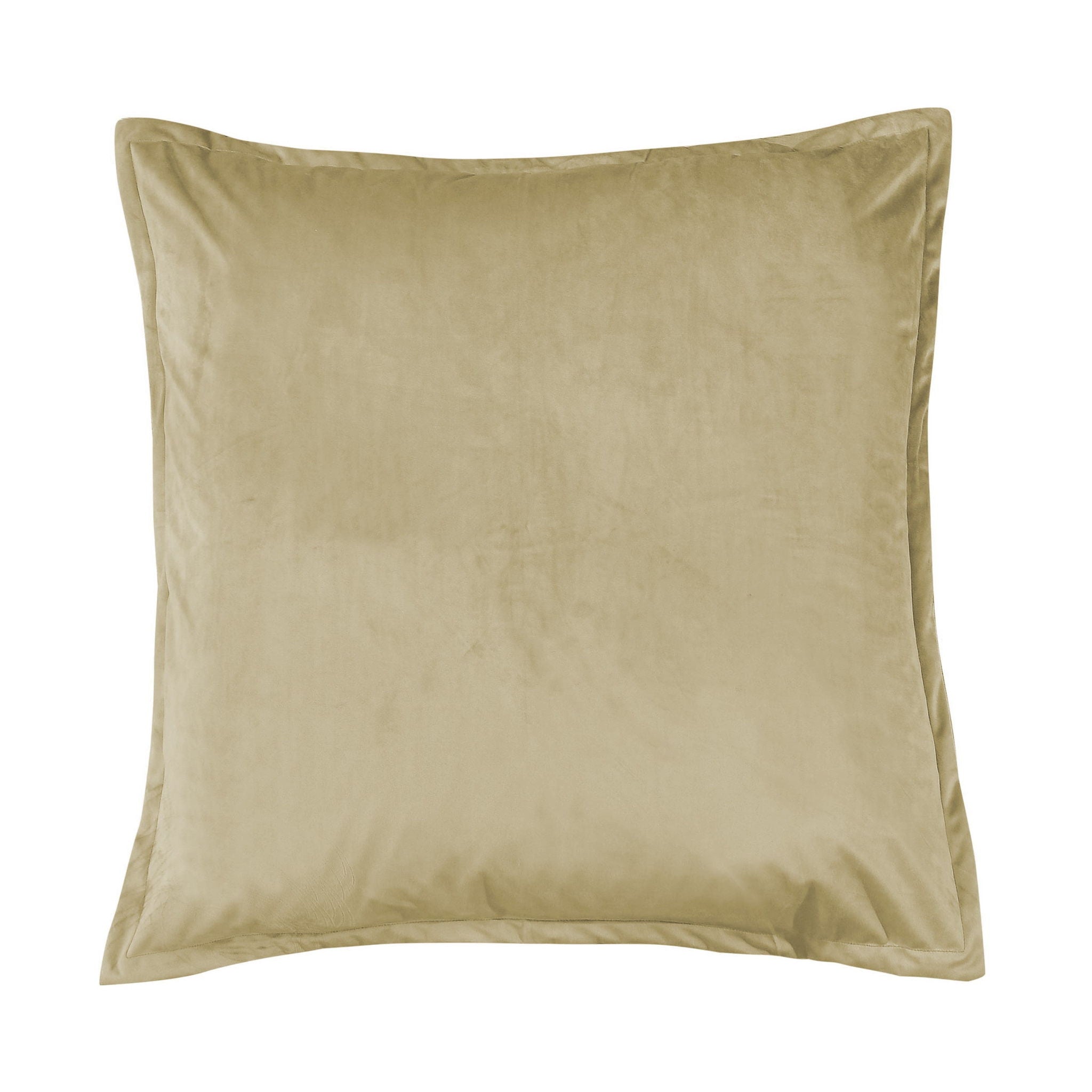 Simone - Velvet Flanged Euro Sham - Oatmeal