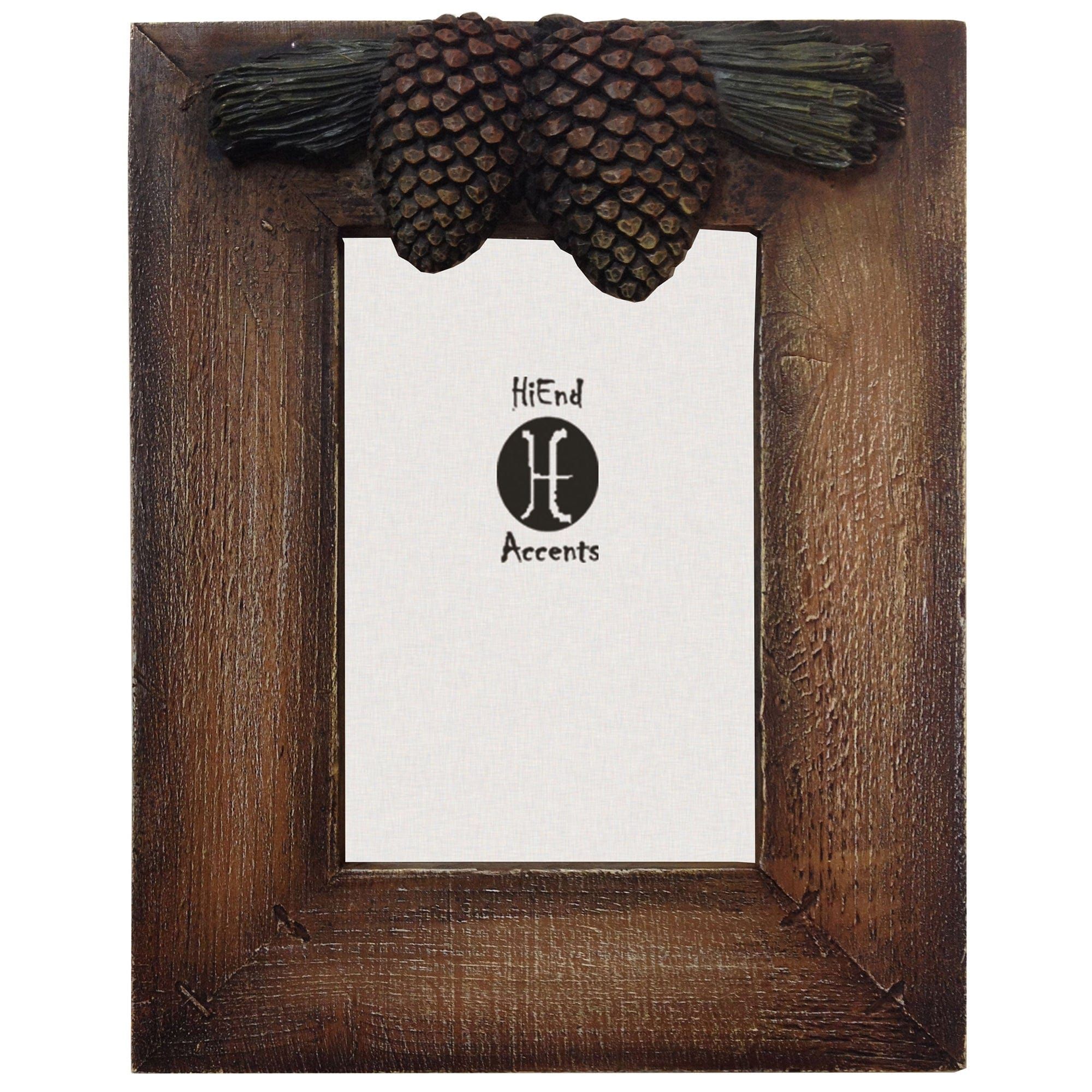 Lodge Pine Cone - 4" x 6" Pine Cone Picture Frame 4 Per Carton - Multi