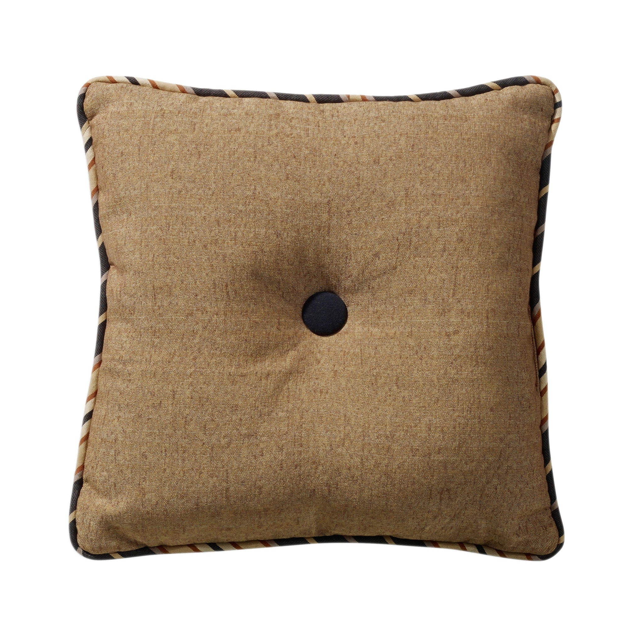 Ashbury - Tufted Throw Pillow - Black & Tan