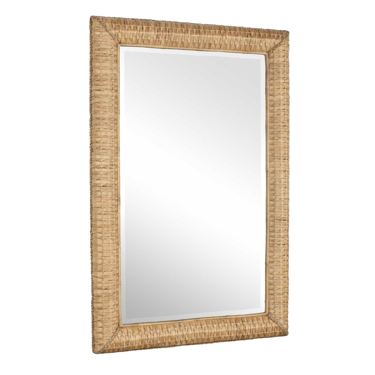 Twisted Seagrass - Large Mirror - Woodtone