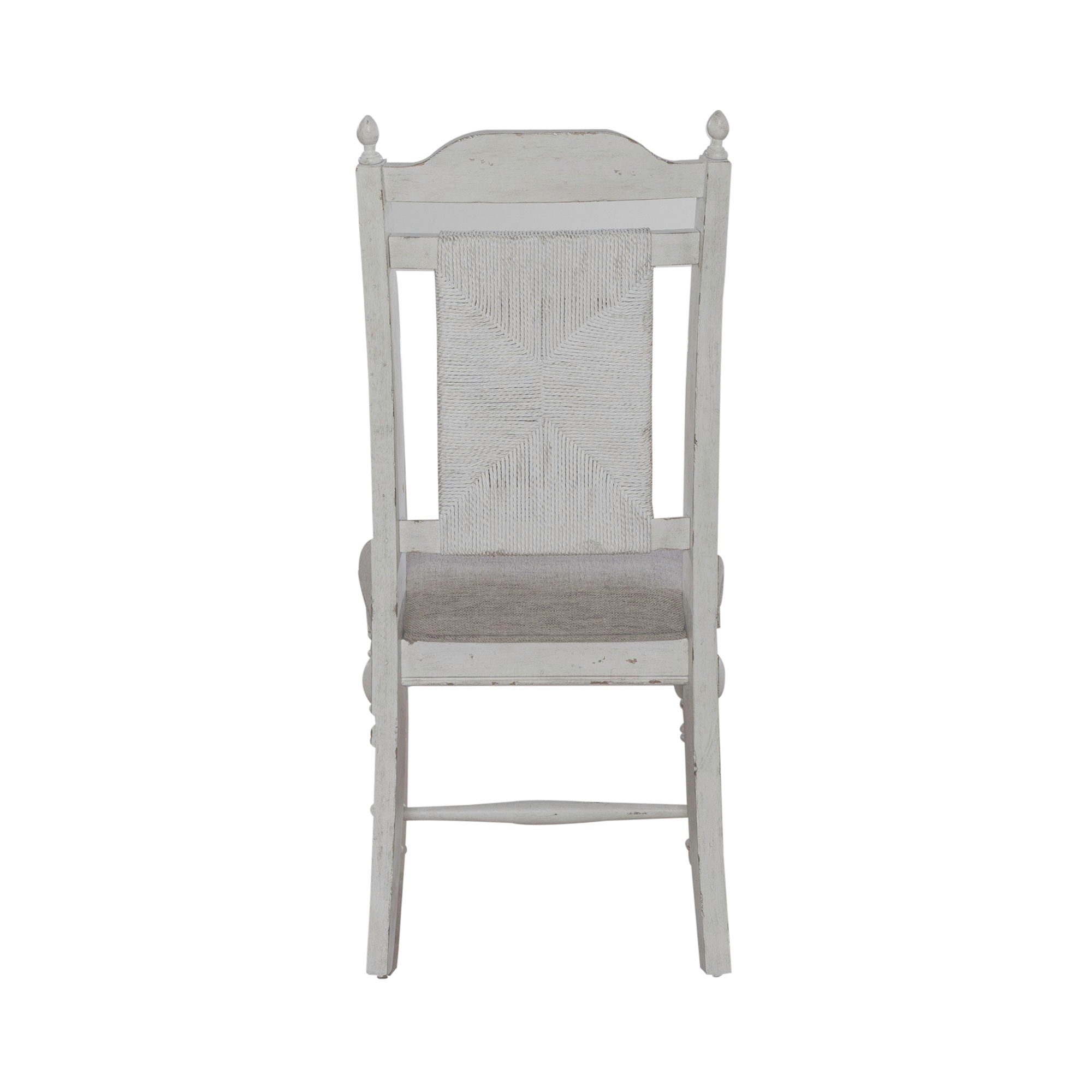 River Place - Panel Back Side Chair - Riverstone White & Tobacco