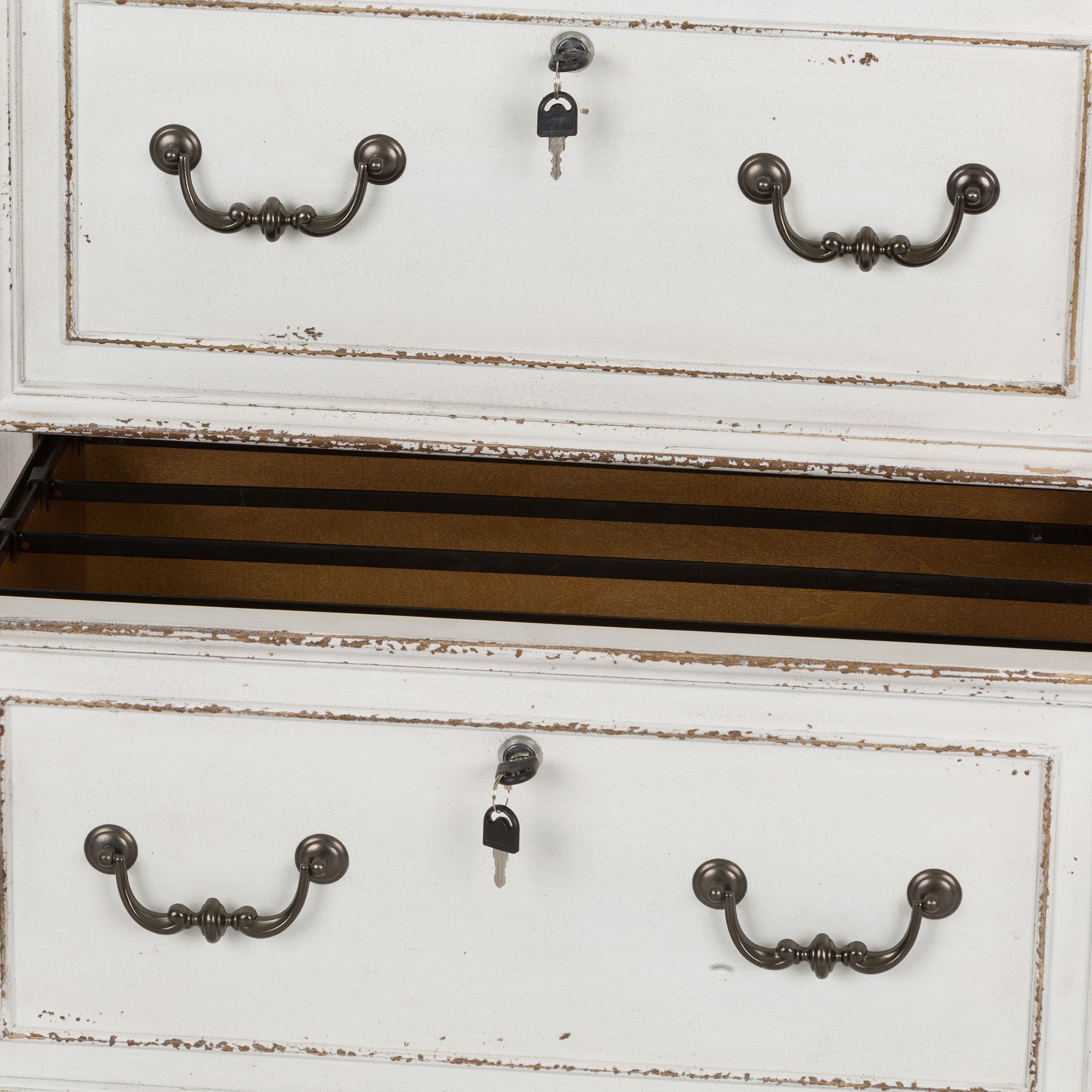 Magnolia Manor - Jr Executive Media Lateral File - Antique White