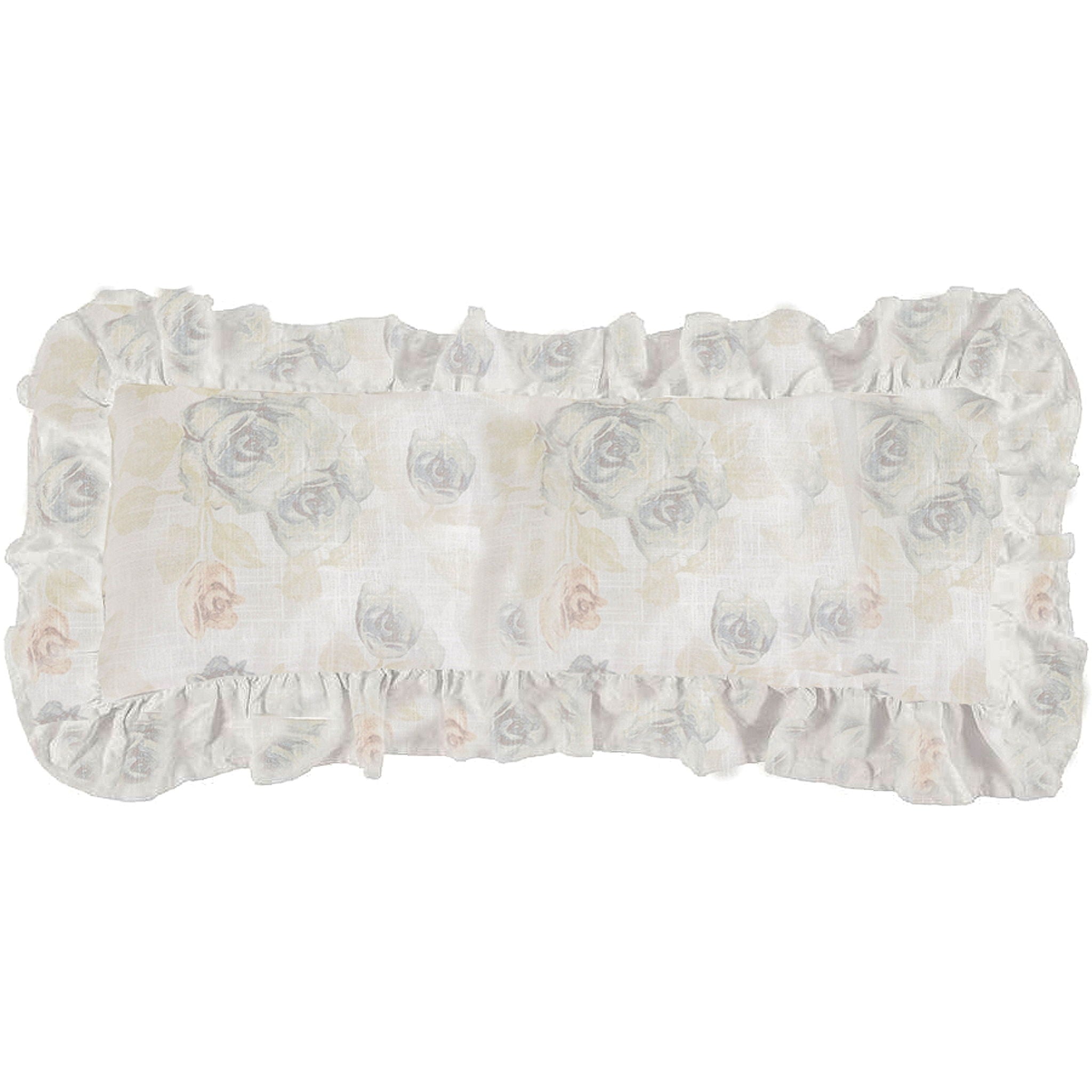 Rosaline - Ruffled Pillow - White