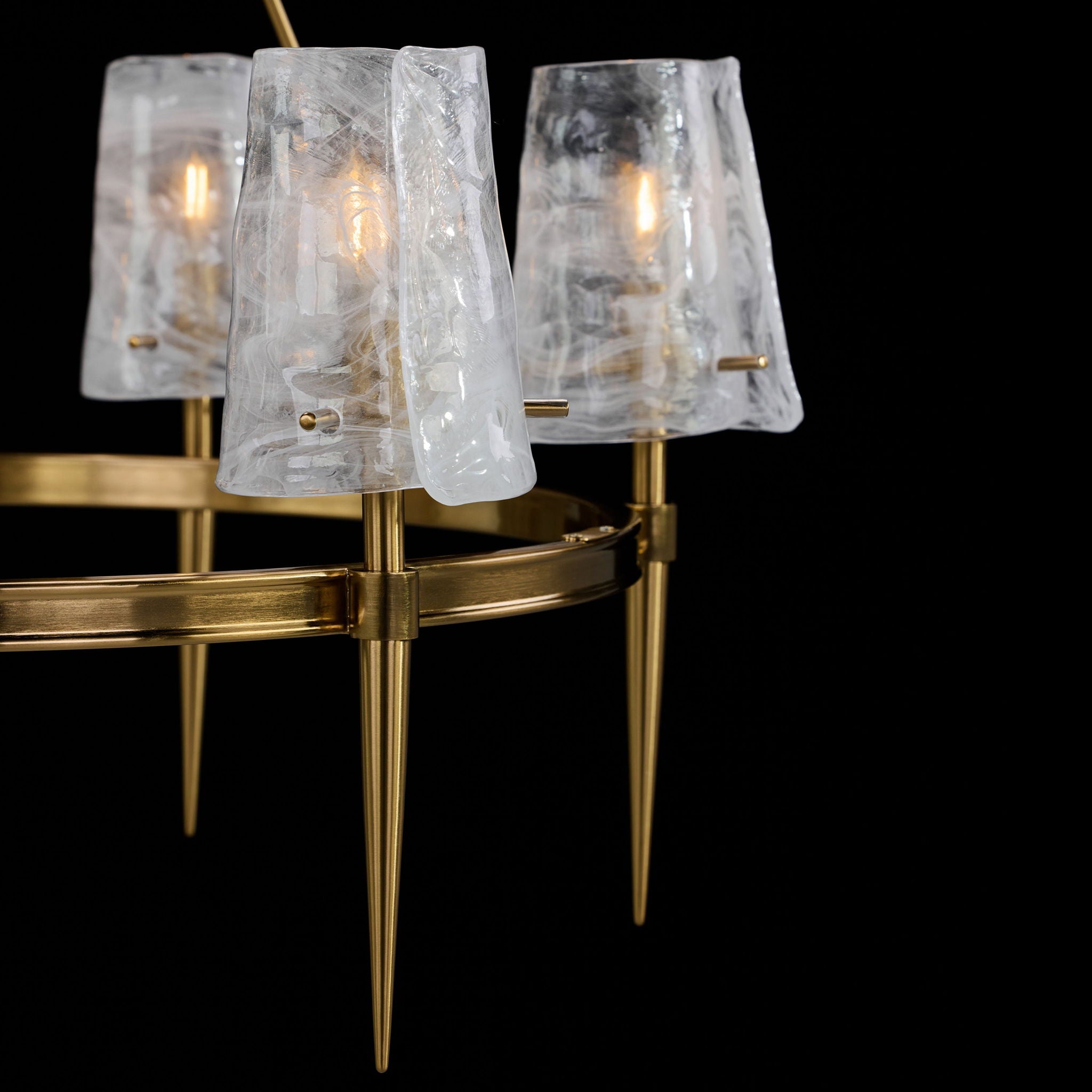 Coffee Bronze Torch Six-Light Chandelier
